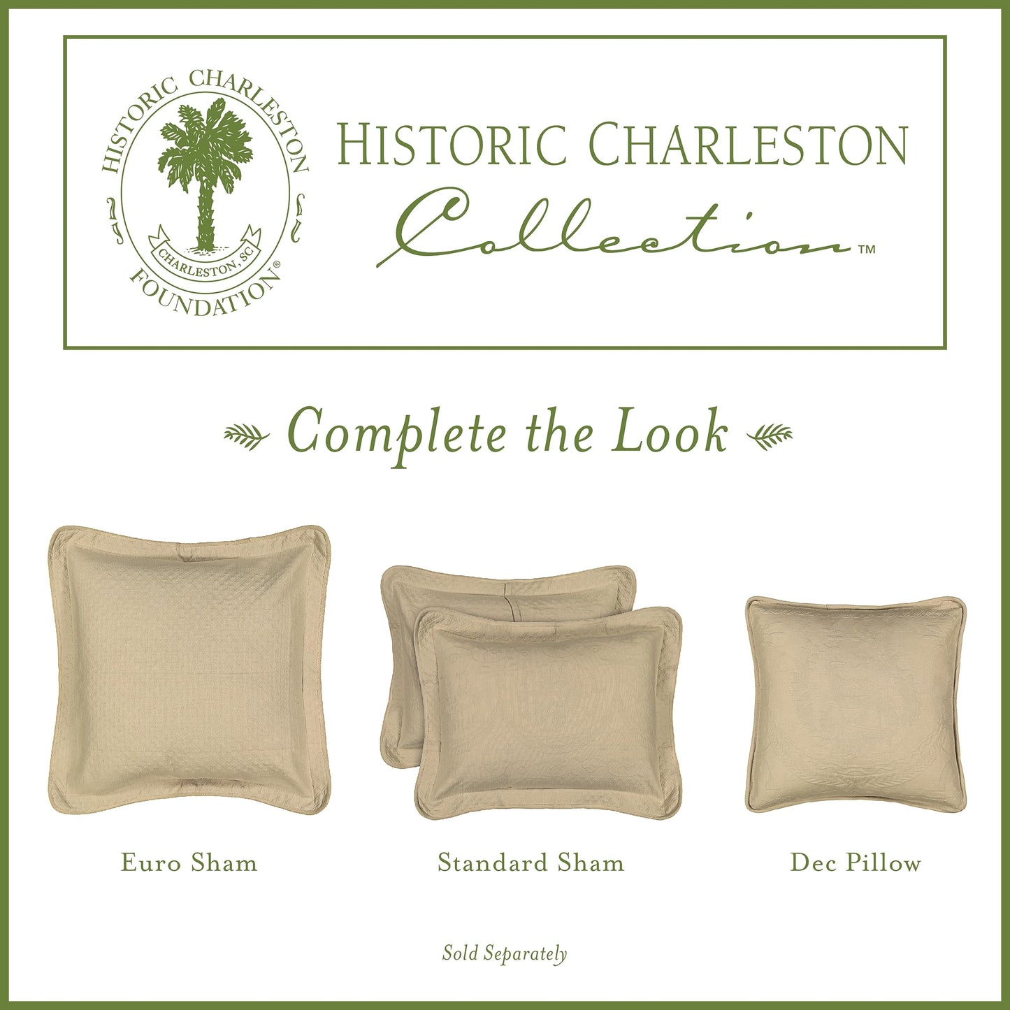 HISTORIC CHARLESTON King Charles Modern Farmhouse Floral Matelasse Bedspread, 100% Cotton Breathable Bedding, Full/Queen, Ivory