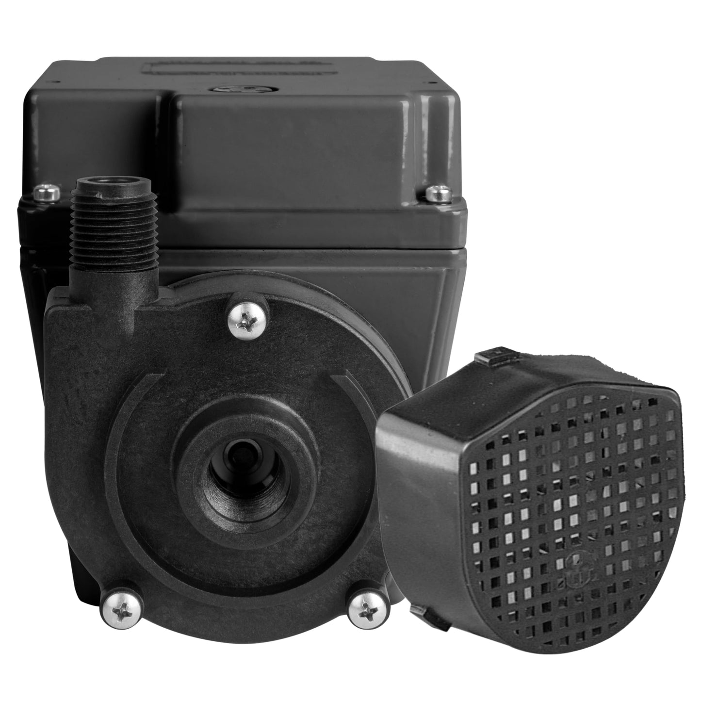 Little Giant 3E-12N-WG, 115-Volt, 1/15 HP, 500 GPH Oil-filled Direct Drive In-Line or Submersible Pump with 15-ft. Cord, Black, 503375