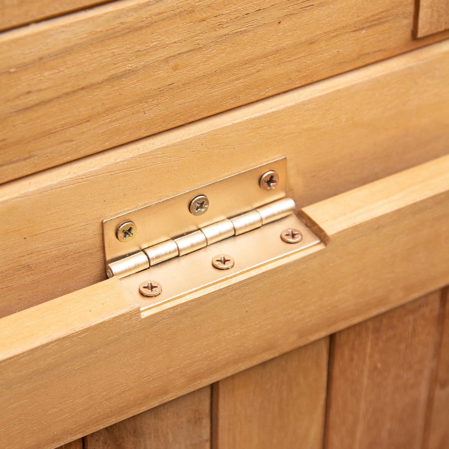 Cambridge Casual Arie 60-Inch Teak Outdoor Deck Box Storage Chest, Weather-Resistant Patio Organizer with Soft-Close Lid for Pool, Garden & Backyard