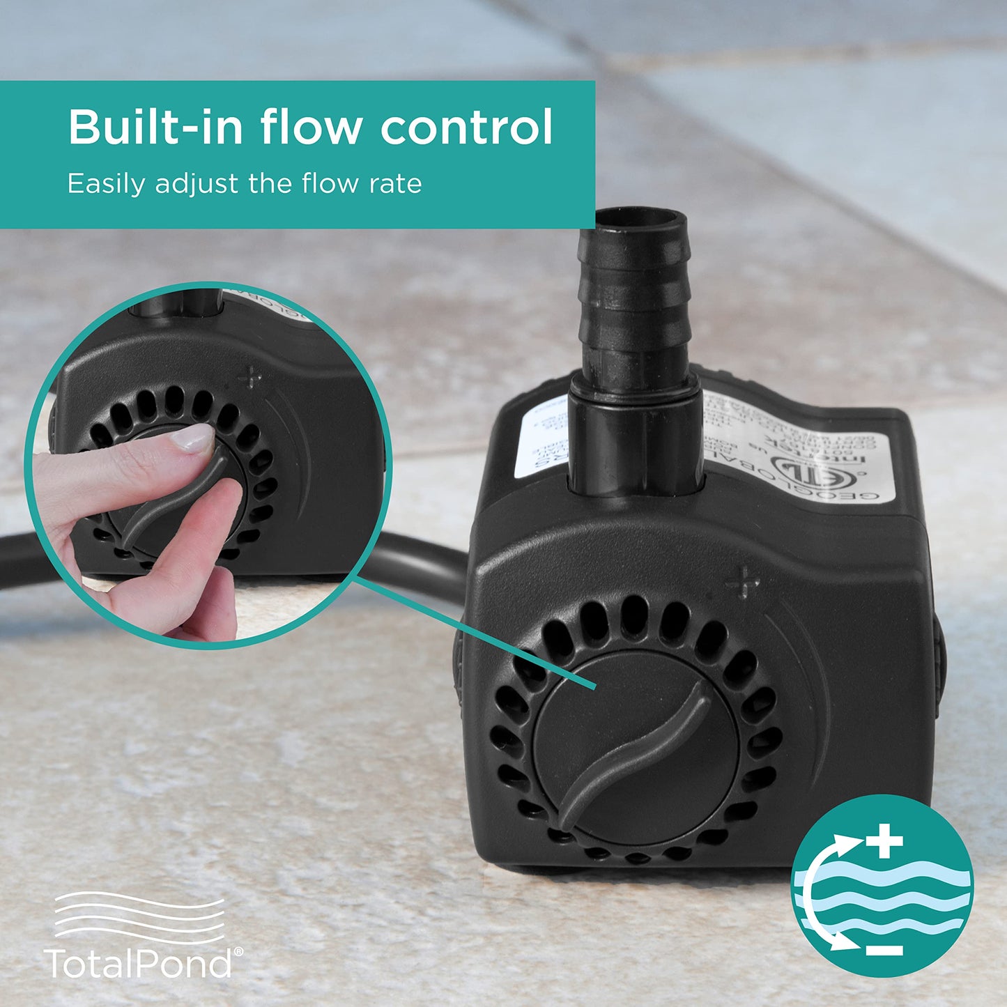 TotalPond 170 GPH Low Water Shut-Off Fountain Pump