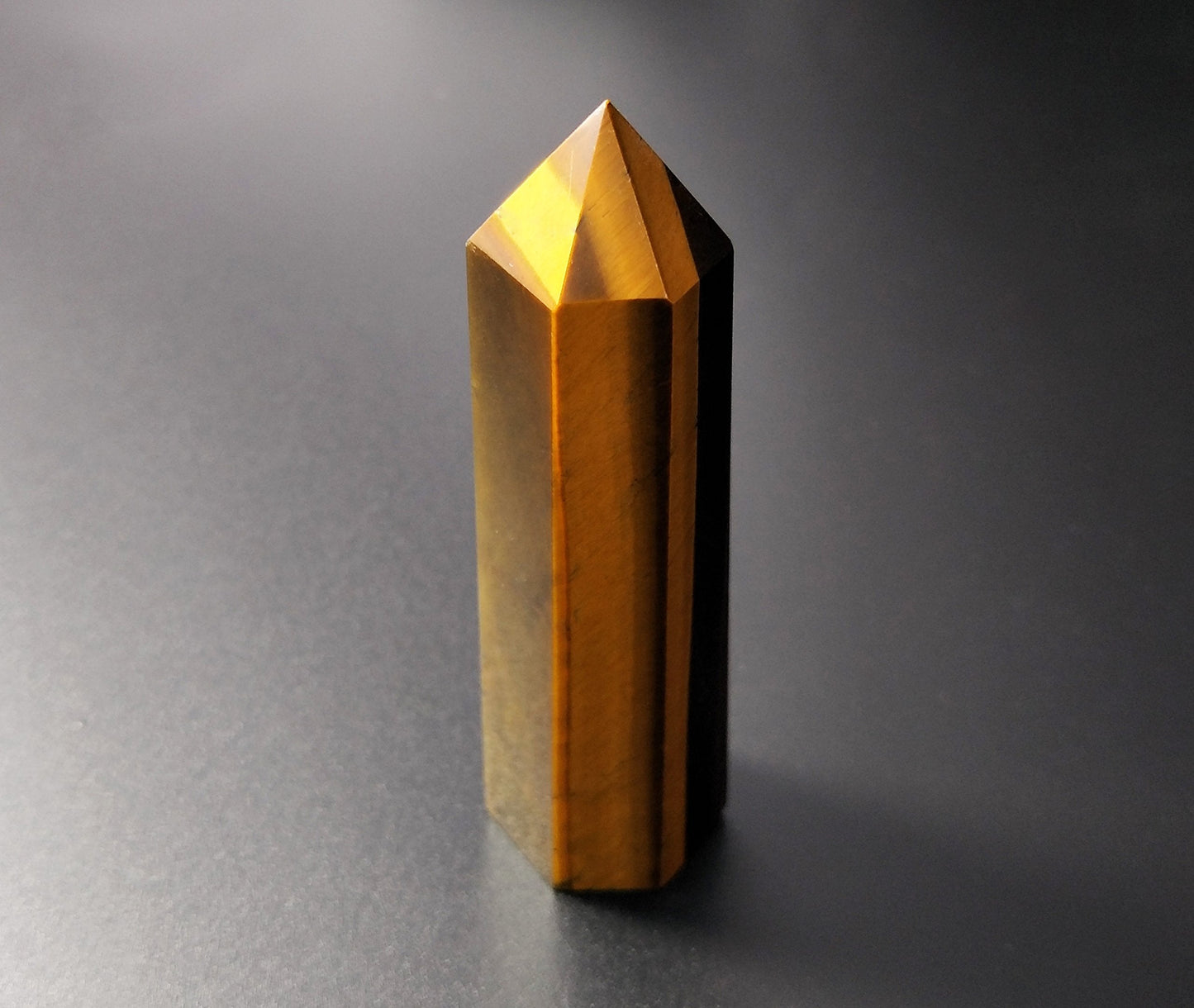 Healing Crystal Wand of Tiger's Eye Pointed & Faceted Prism Bar for Reiki Chakra Meditation Therapy Deco