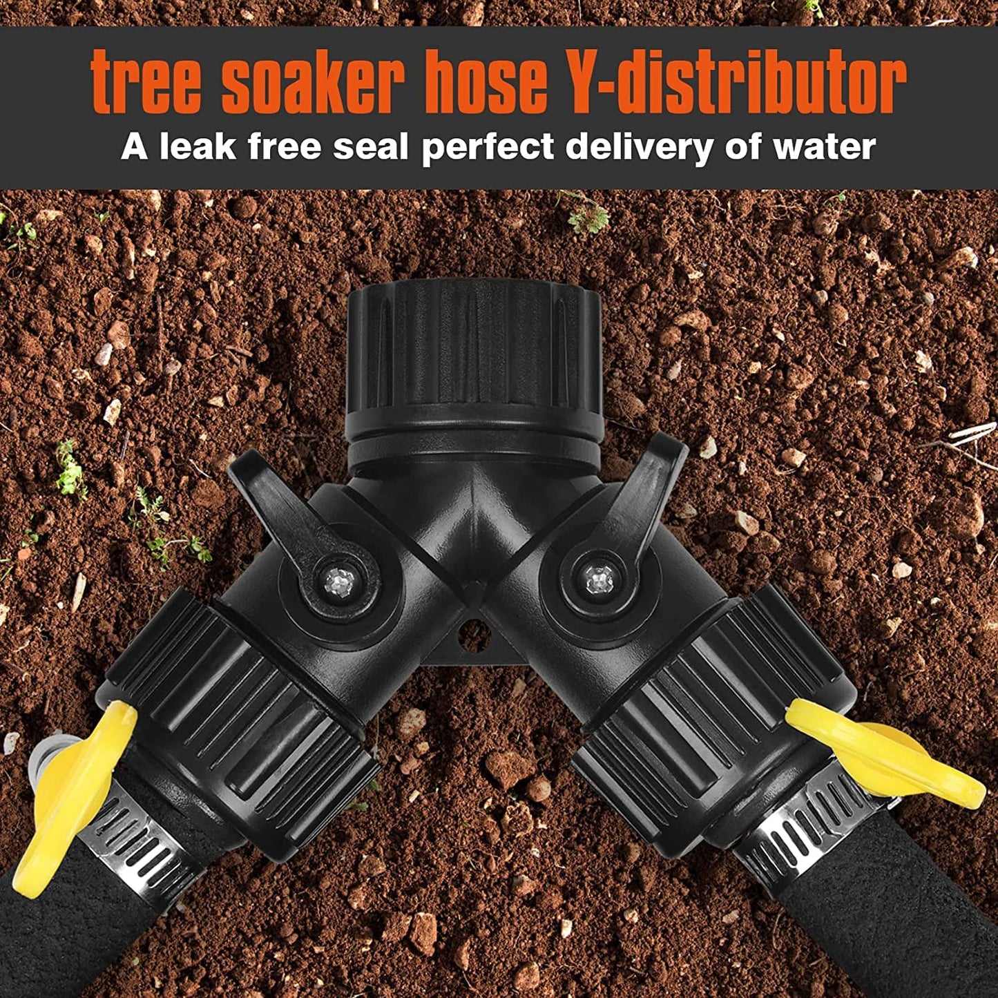 Zixixiz 10FT 1/2-Inch Soaker Hose for Trees, Garden Soaker Hose Ring with Y Splitter,Leak-Resistant Watering System