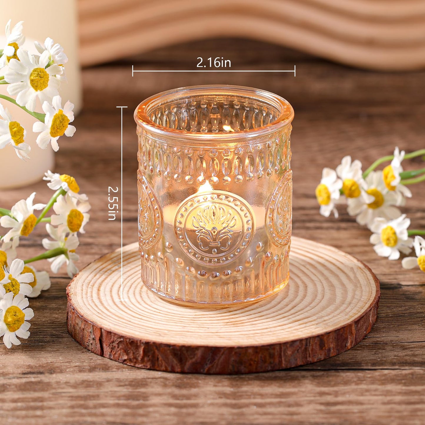 MATAHUM 12 Pcs Gold Votive Candle Holder, Glass Tealight Candle Holders for Wedding Table Centerpiece, Home Decor, Birdal Shower, Party