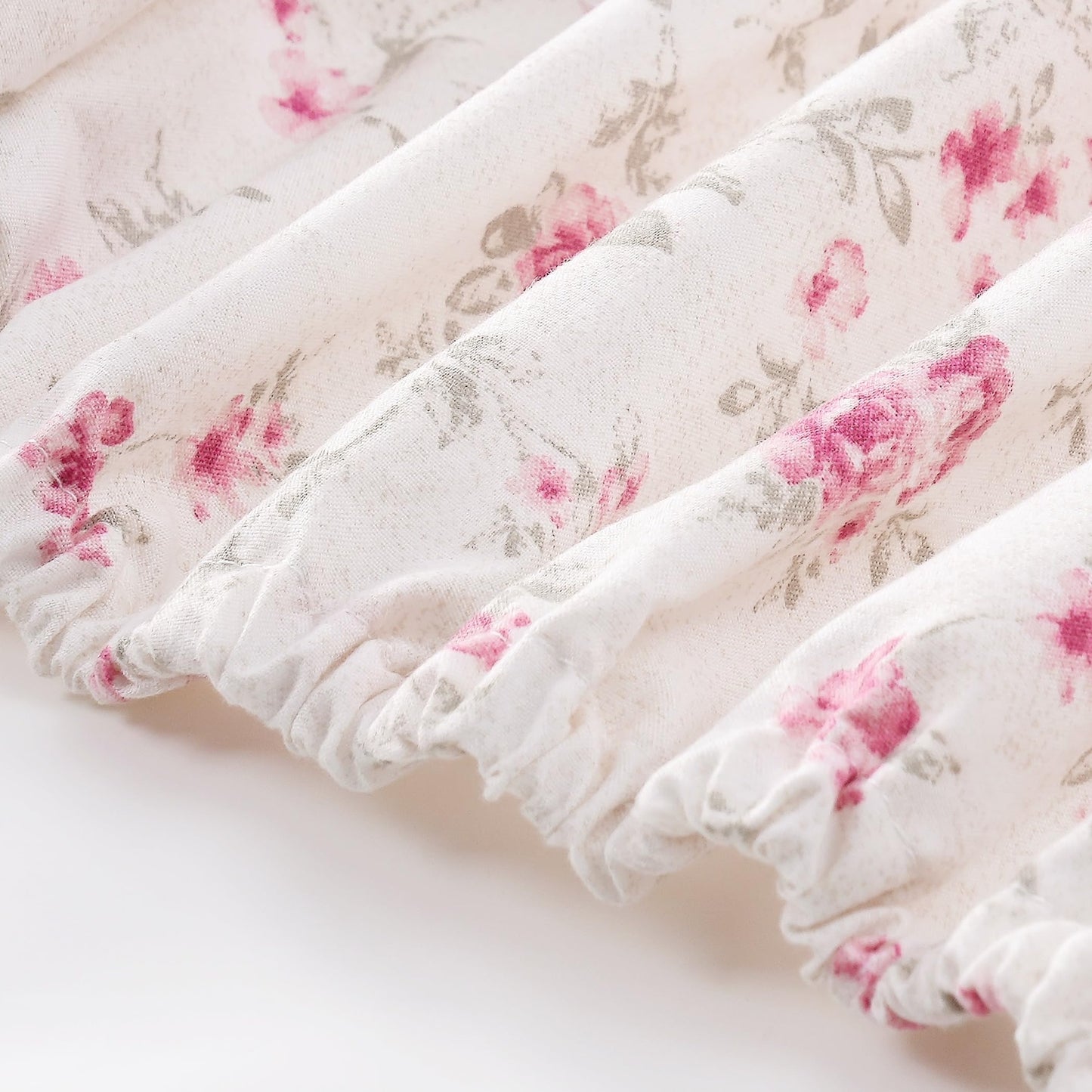 Modern Threads 4-Piece Ultra Soft Microfiber Bed Sheets Set, Wrinkle Free Sheets with Deep Pockets Fitted Sheet, Flat Sheet & Pillowcases, Lightweight Breathable Bedding, Floral Rose, Queen