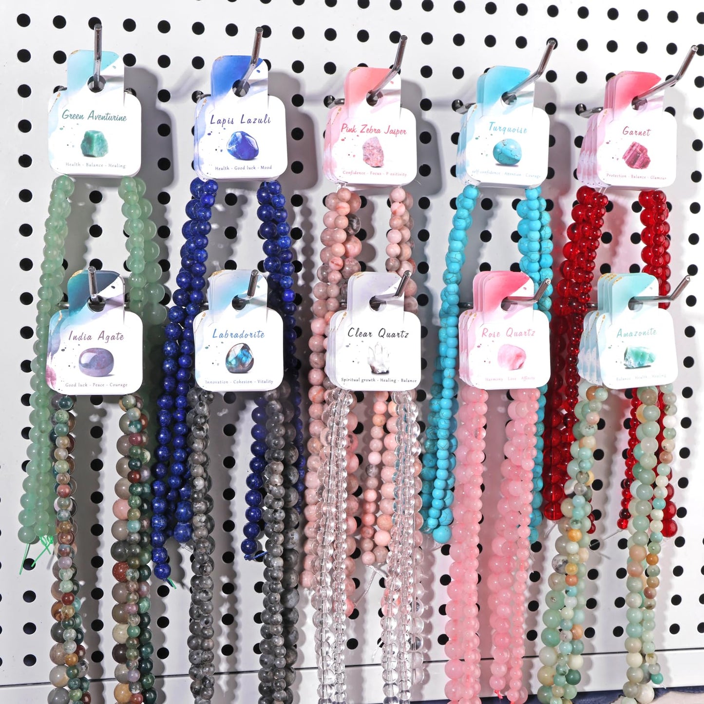 40pcs 10mm Natural Lapis Lazuli Gemstone Beads Healing Crystal Round Loose Stone Beads for Jewelry Making, Crystal Stone Beads for Bracelets Necklace Earrings Making