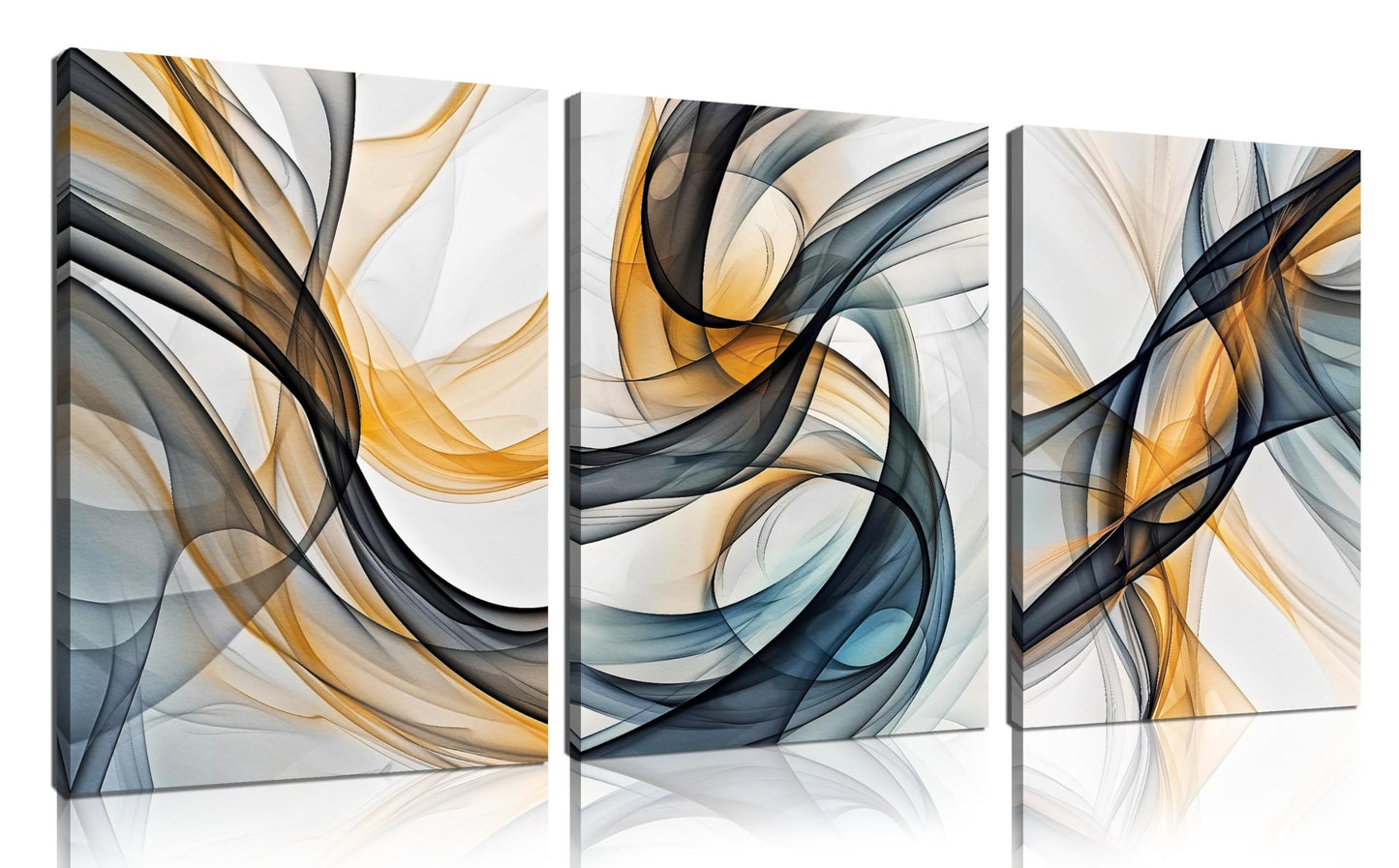 WVMAPTA Abstract Wall Decor for Living Room Modern Prints Wall Art Bedroom 3 Piece Canvas Wall Art for Office Size 12 x 16 Inch