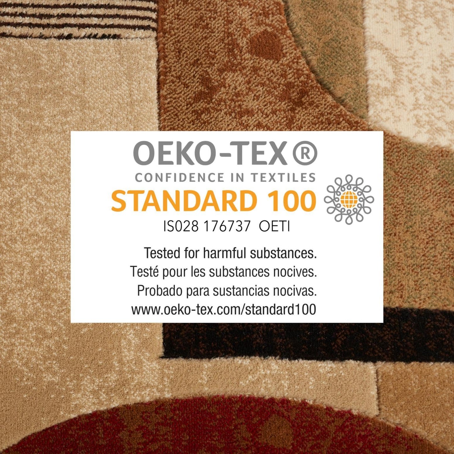 Home Dynamix Tribeca Jasmine Modern Area Rug, Abstract Brown/Green 6'7"x9'10"