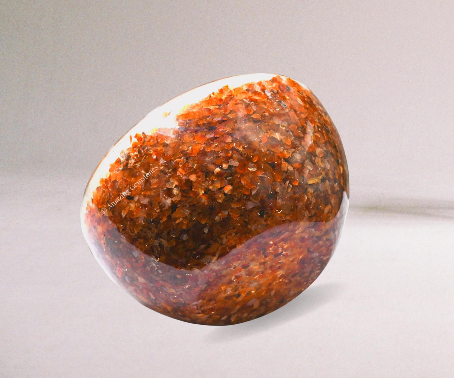 Amazing Gemstone Carnelian Orgonite Orgone Crystal Gemstone Bowl - 3" Orgonite Carnelian Crystal Bowl for Meditation, Crystals and Healing Stones Gift and Protection