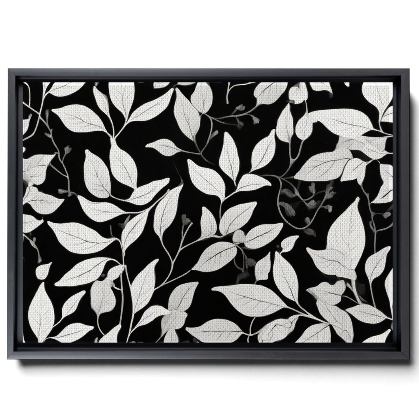 Canvas Print Scandinavian Folk Art Black and Beige Abstract Botanical Wall Art for Scandinavian Home Decor Decor Canvas, Print