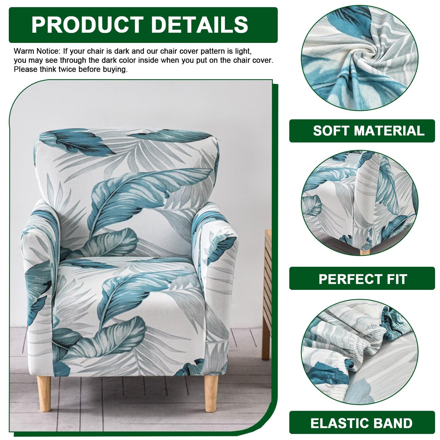CRFATOP Printed Stretch Chair Slipcovers with Arms for Living Room 1 Piece Accent Chair Covers Soft Banquet Chair Covers Saucer Armchair Furniture Protector Office Reception Reading Sofa,A17