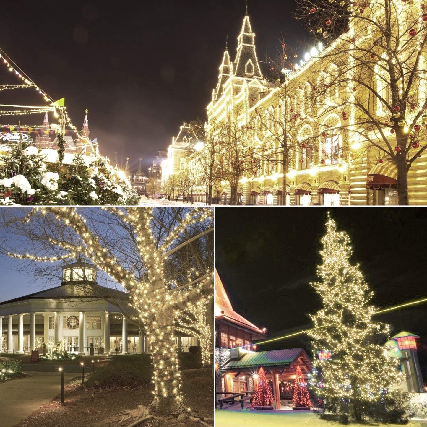 AIDDOMM Christmas Lights Warm White 50 Counts, Christmas Lights Outdoor Warm White Commercial Grade Waterproof IP65, 25Ft 5mm Outdoor Mini LED, Xmas for Tree