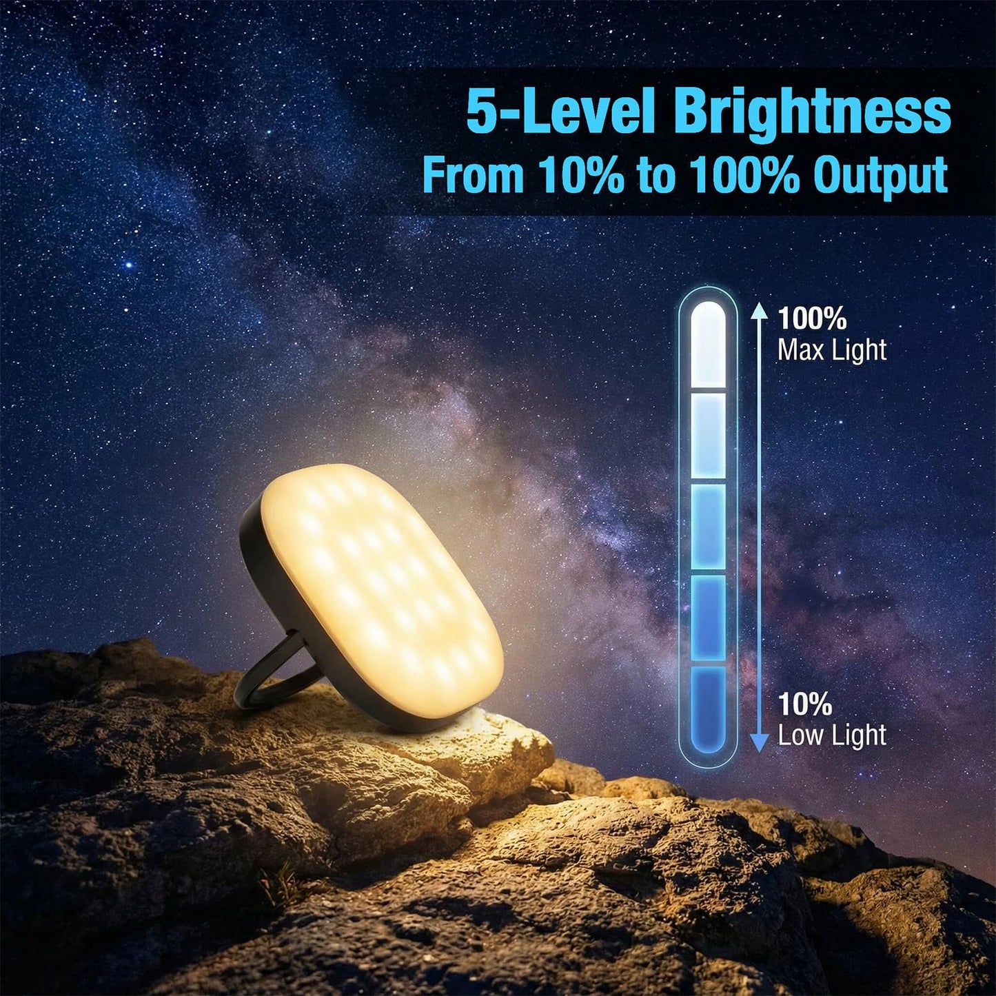 LED Camping Lantern, Solar Lanterns, 5000mAh Rechargeable Light 2000 Lumens 5 Light Modes, IP65 Waterproof with USB Charging – Lanterns for Power outages Hurricane, Hiking, Fish, Emergency, and Home