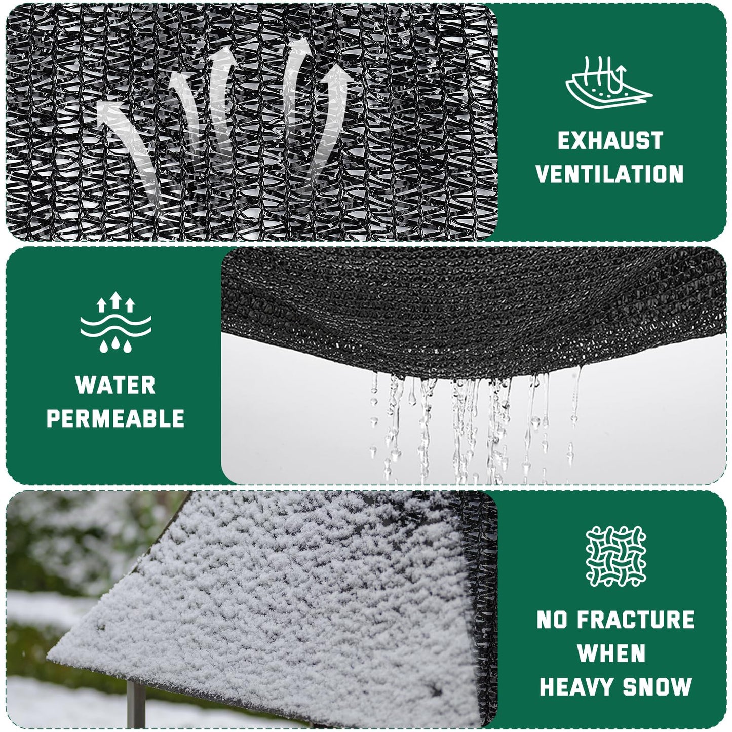 Kesfitt 70% Shade Cloth 10x20 ft, Breathable HDPE Mesh Sun Shade Tarp for Garden & Greenhouse, UV Resistant Outdoor Shade Fabric with Copper Grommets for Plants, Patio, Yard