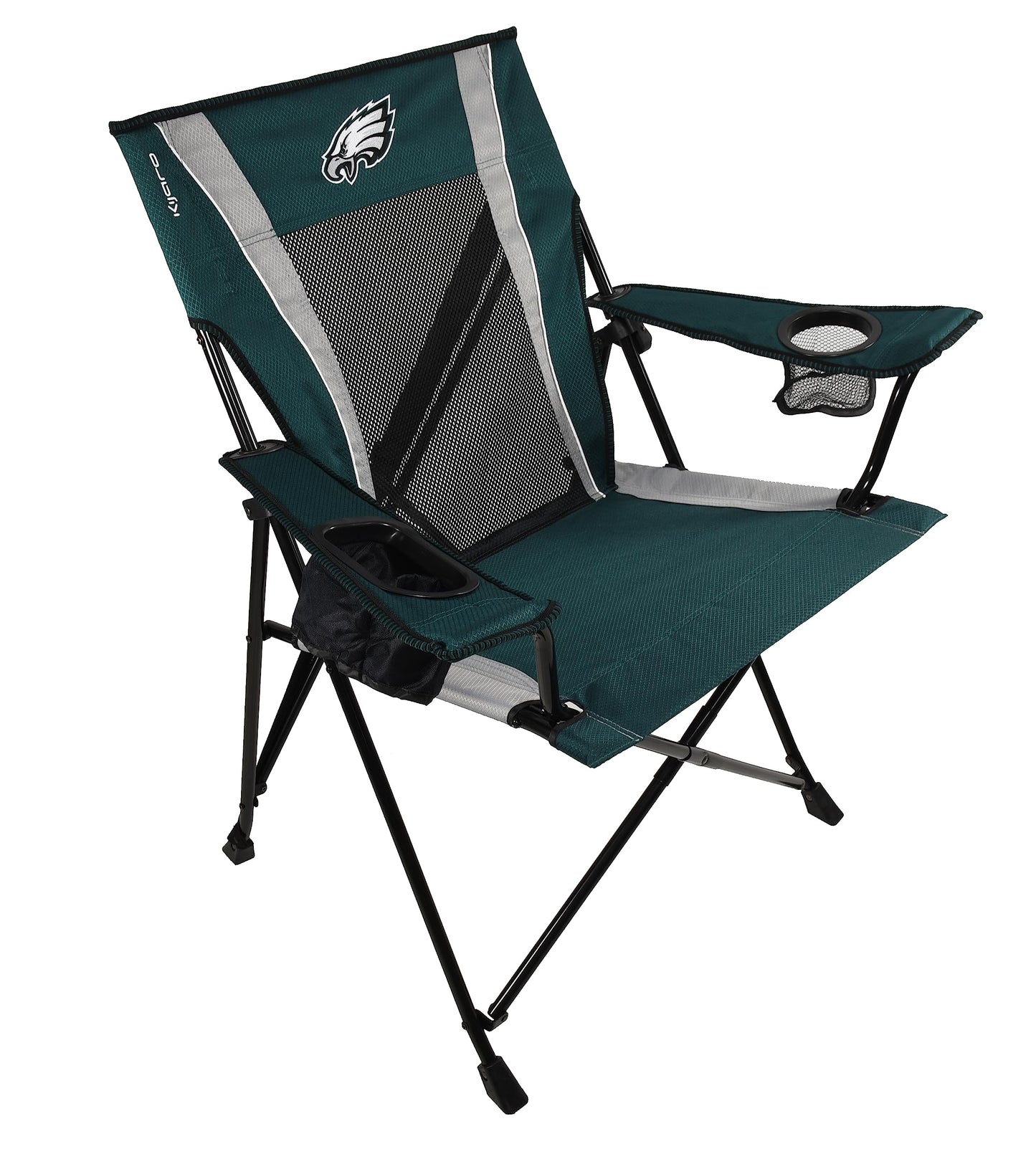 Kijaro Sports Fan Folding Chair, 26" L x 35.5" W x 37" H, Philadelphia Eagles