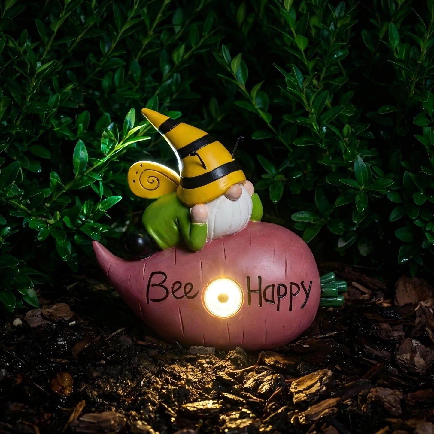 Lune cle Garden Gnomes Outdoor, Solar Gnome Garden Statue & Fairy Garden Accessories, Funny Garden Gnome Yard Ornaments & Lawn Statues, Resin Decor Gnomes Gifts for Women Mom