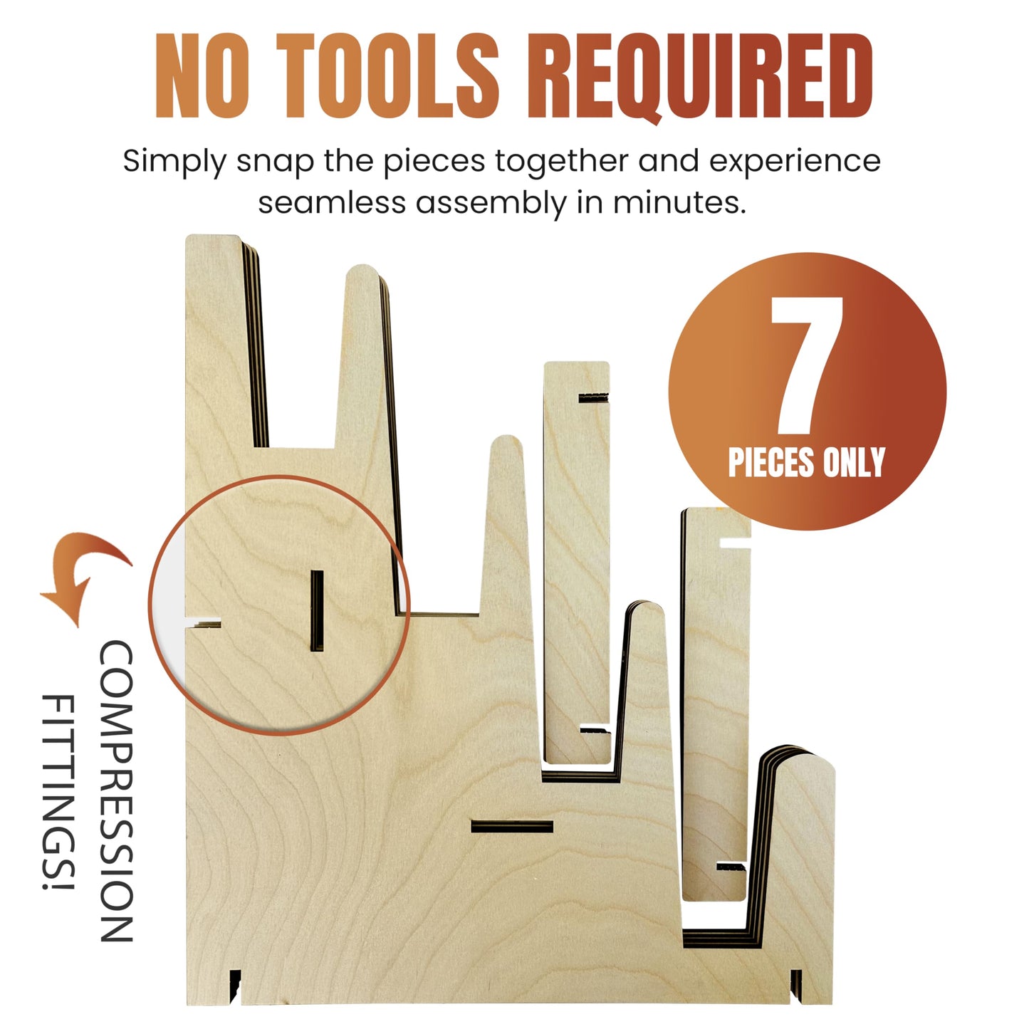 Wood Display Stand - Plates, Art Prints, Artwork, Pictures, Books, Stationery, Records, Magazines & More - Trade Shows, Farmers Markets & At Home Use - Sturdy & Stylish (Natural, Small)…