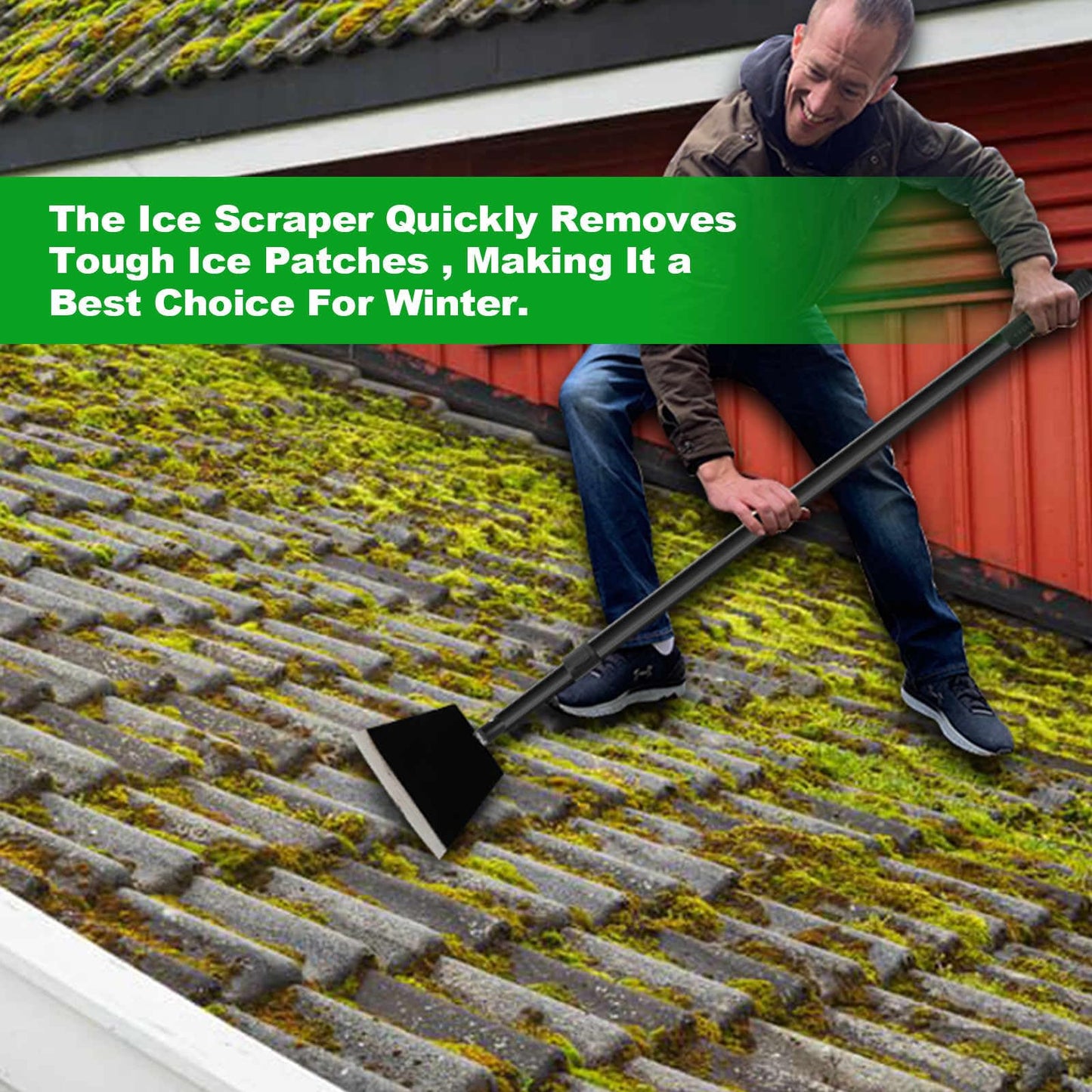 Smarkey Floor Scraper, Garden Scraper Shovel, Cleaning Remove Tool With 88in Long Handle,Sturdy Tile Scraper for Ice, Tiles, Ceiling, Concrete, Tape, Glue - Heavy Duty Sharp Blade (4mm Thickness)