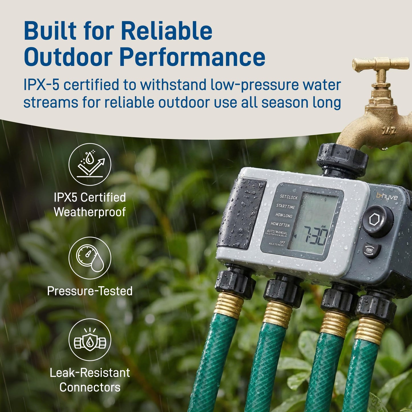 Orbit B-hyve XD 4-Port Smart Hose Watering Timer with Wi-Fi Hub - App Controlled Irrigation Timer - Smart WeatherSense Auto Watering - Multi Valve Yard Irrigation System - 24639