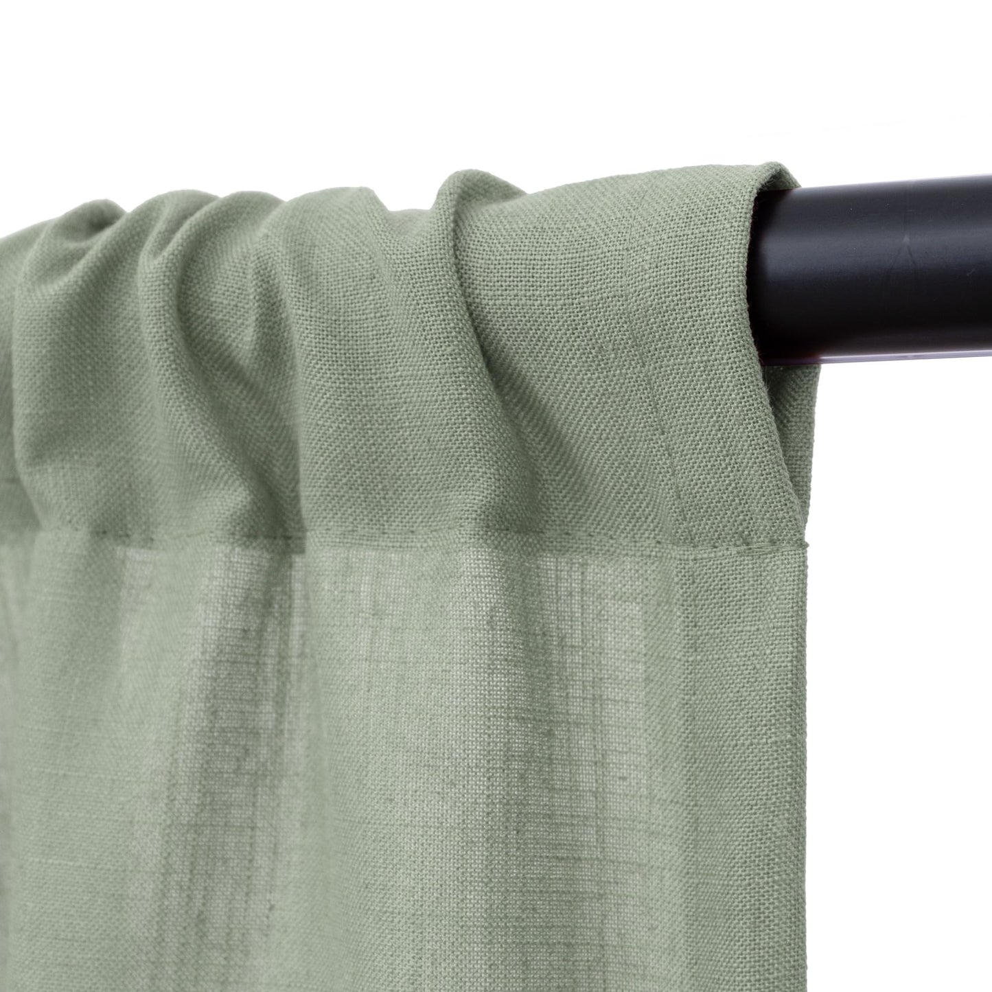 DANCURTON Sage Green Valance for Windows Kitchen Living Room Valance Rod Pocket Boho Farmhouse Country Rustic Bathroom Small Window Treatment Semi Sheer Linen Curtain Valances for Bedroom Light Sage