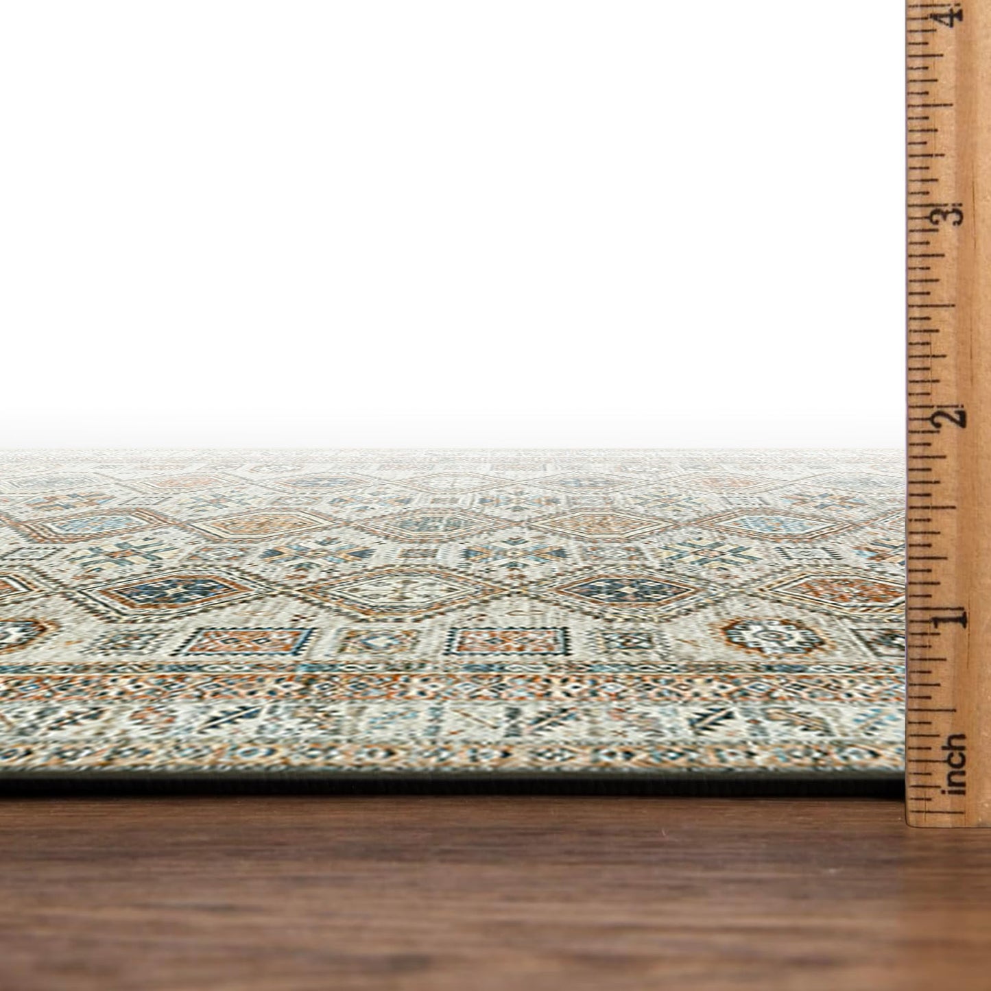 Keen Home Design 3x5 Rug - Machine Washable Entry Rug with Non-Slip Backing, Ideal for Enteryway, Kitchen, Bathroom, Laundry Room - Vintage, Easy Clean, Durable, Low Pile Rug - (3' x 5')