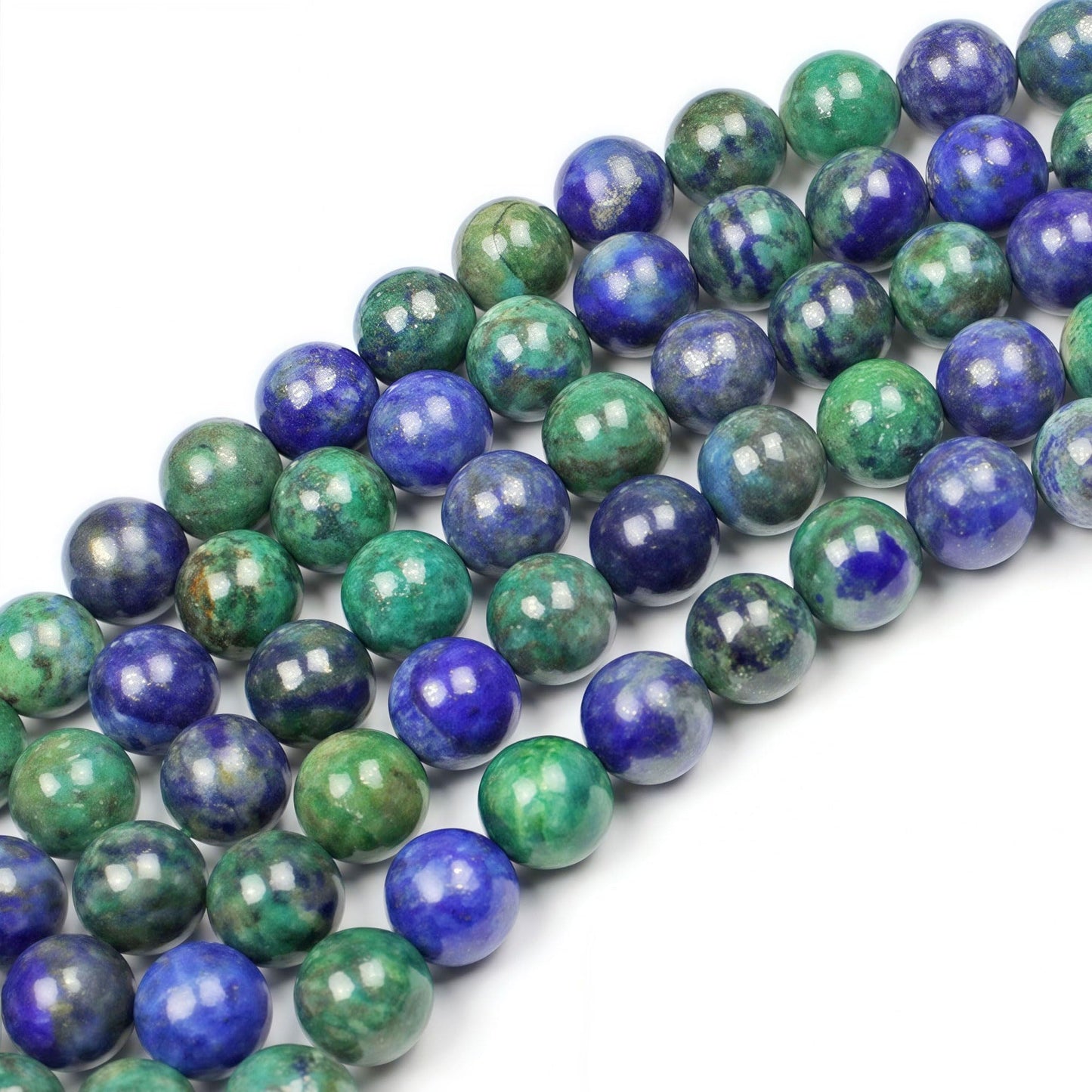 MJDCB 5A Natural Phoenix Lapis Lazuli Round Loose Beads for Jewelry Making DIY Bracelet Necklace 15'' (6mm)