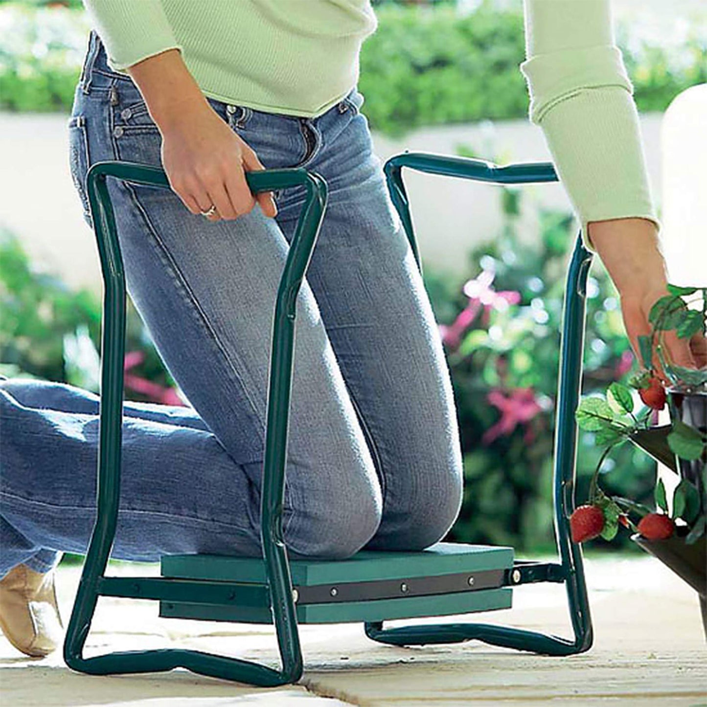 Garden Kneeler and Seat, Foldable Weeding Seat