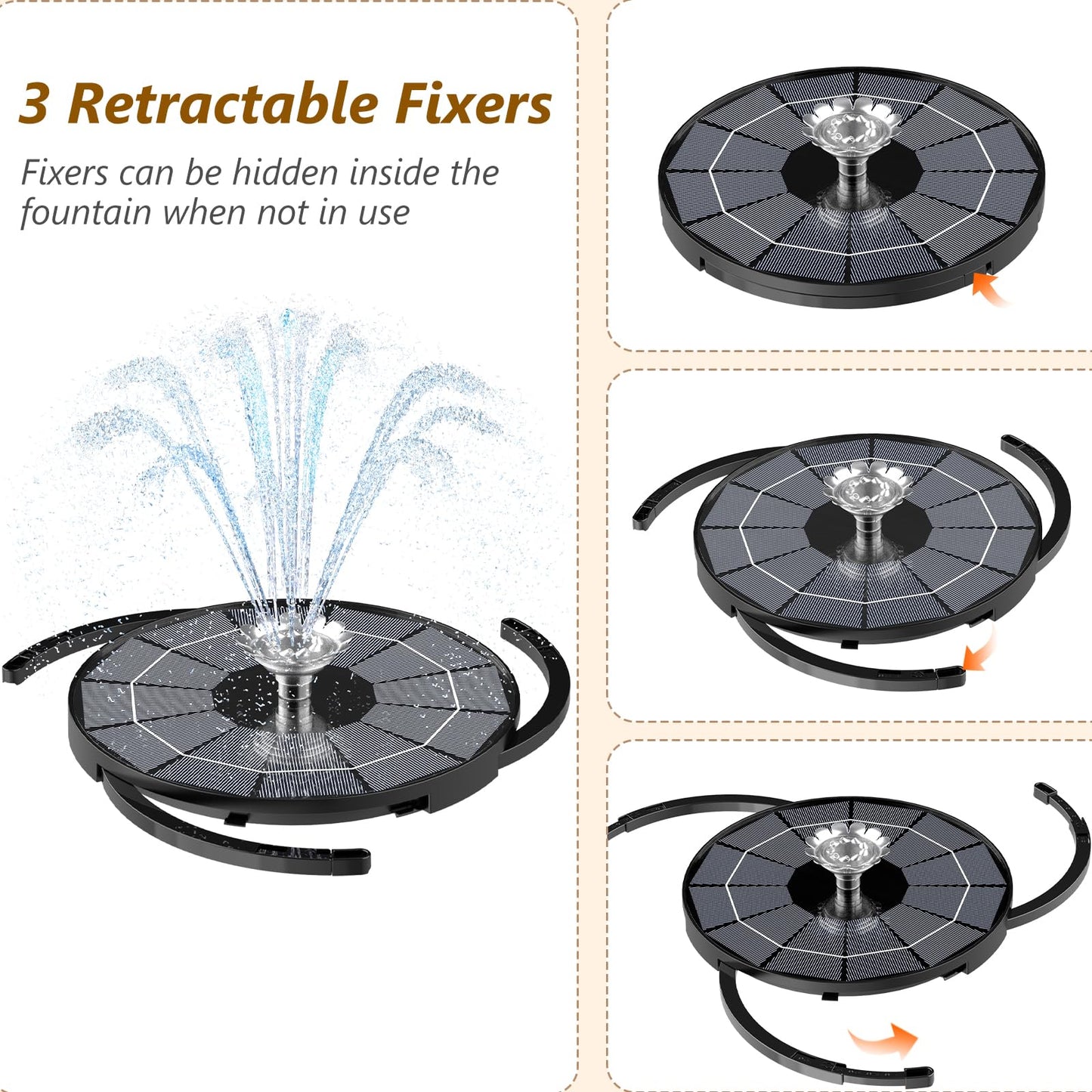 AISITIN 28 Inch Bird Bath with 3.5W Solar Fountain for Outside, Antique Copper Polyresin Pedestal Bird Baths for Outdoor Garden Courtyard Decor, Weather-Resistant Birdbaths with 20" Bowl & 8 Nozzles