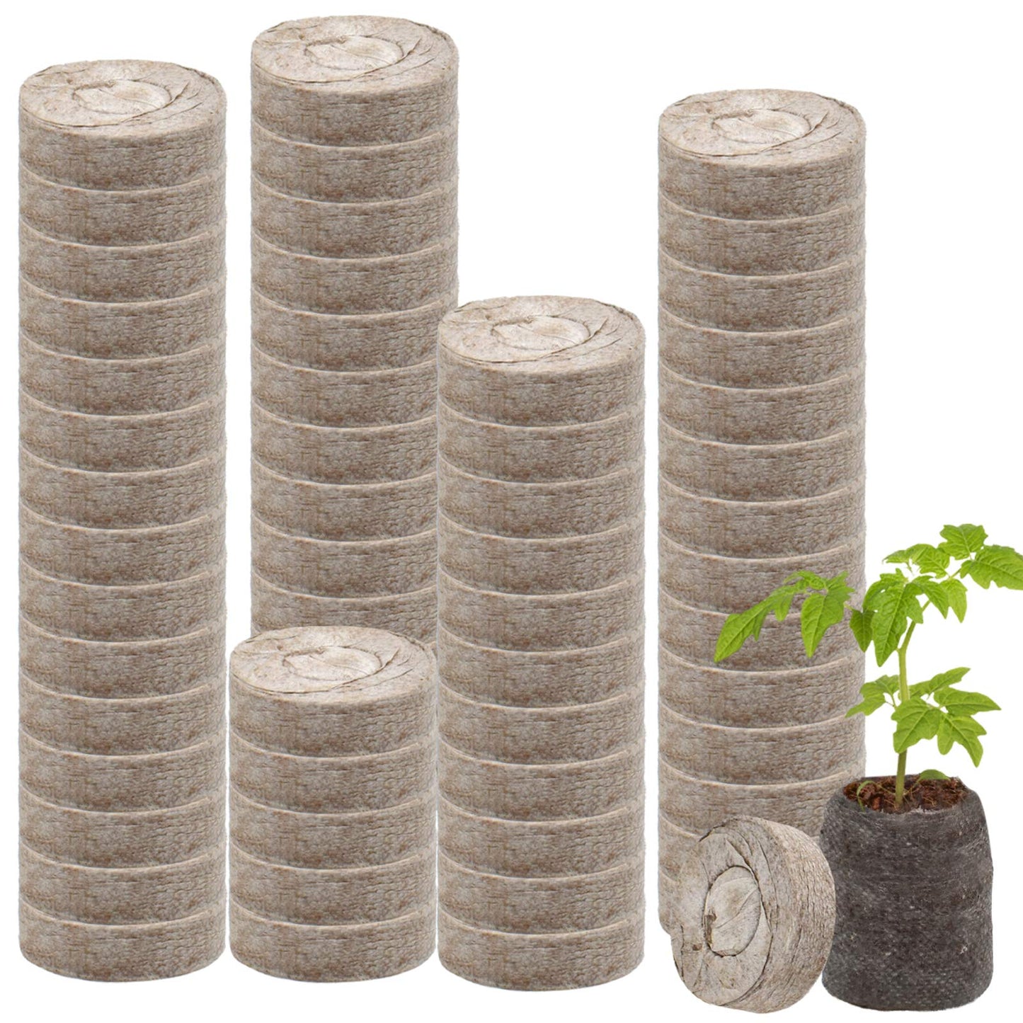 Legigo 100 Pcs 30mm Peat Pellets Seed Starter Soil Pods- Seedling Soil Block Peat Pods for Seed Starting, Compressed Seed Pod Starter Plugs for Garden Plant Cuttings Herb Flower and Vegetables