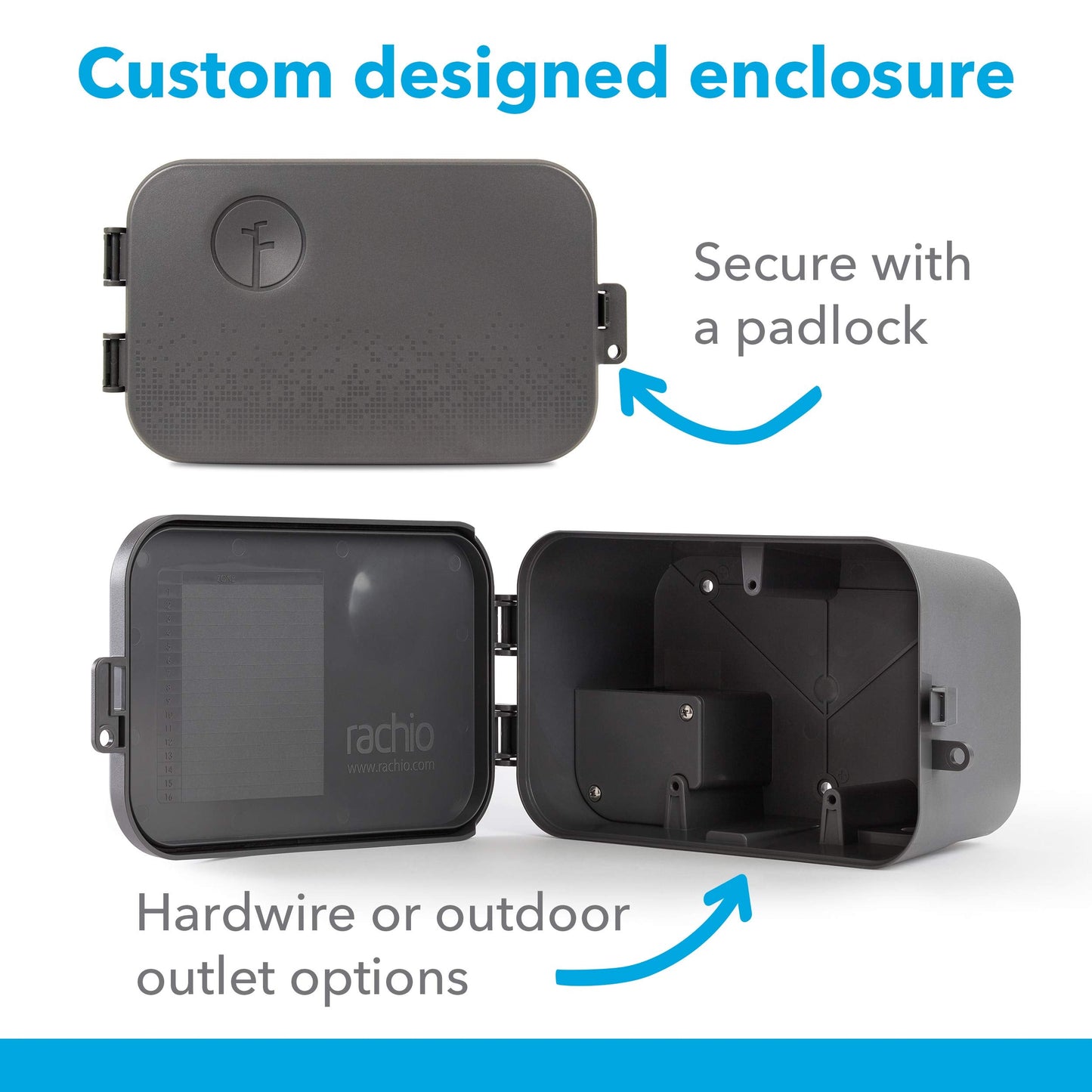 Rachio Smart Sprinkler Controller Weatherproof Outdoor Enclosure, Compatible with Rachio 3 Smart Controllers, also 2nd and 3rd Generation Compatible