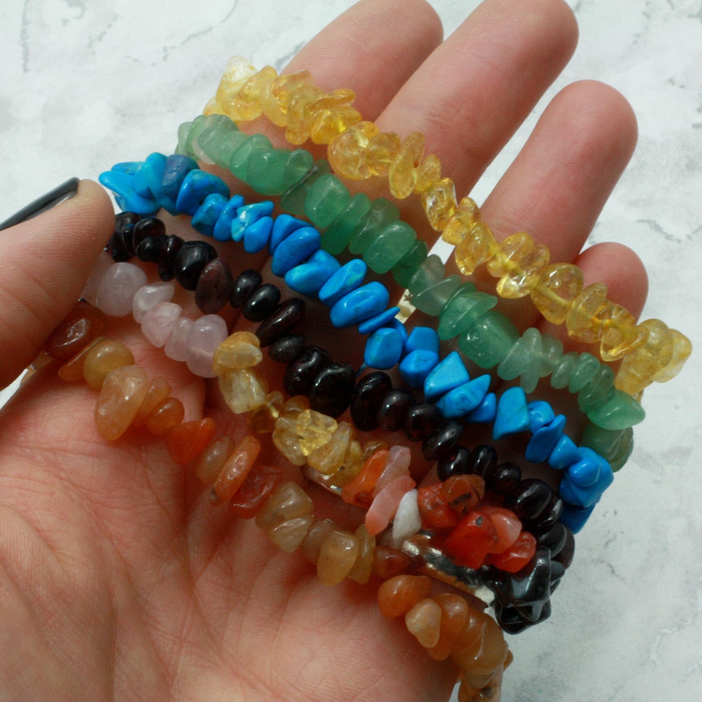CrystalAge Chakra Gemstone Chip Bracelet