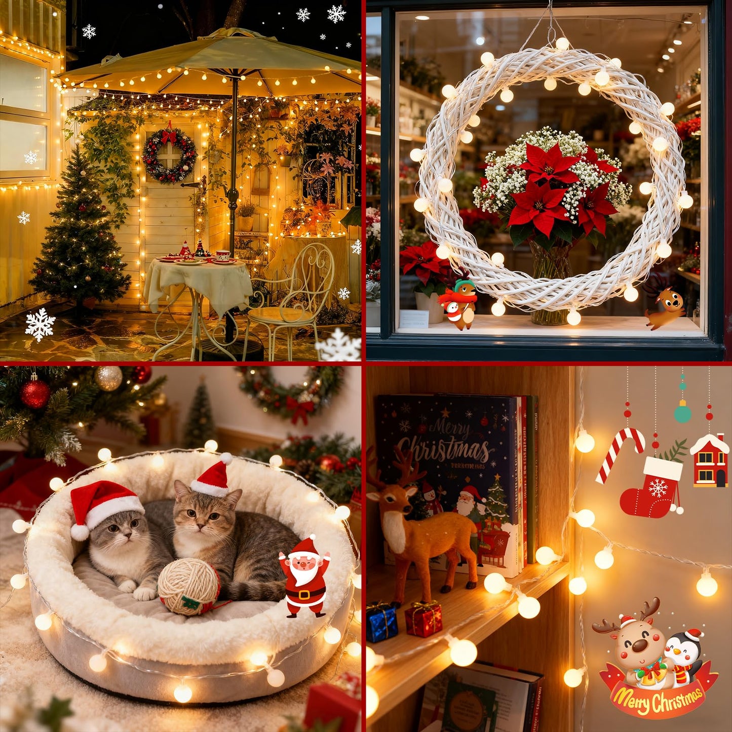 33FT 100LED Christmas Lights Indoor, Globe String Lights for Bedroom 8 Modes with Remote, Outdoor Hanging Fairy Lights for Room Wedding Garden Christmas Tree Party Decor, Warm White