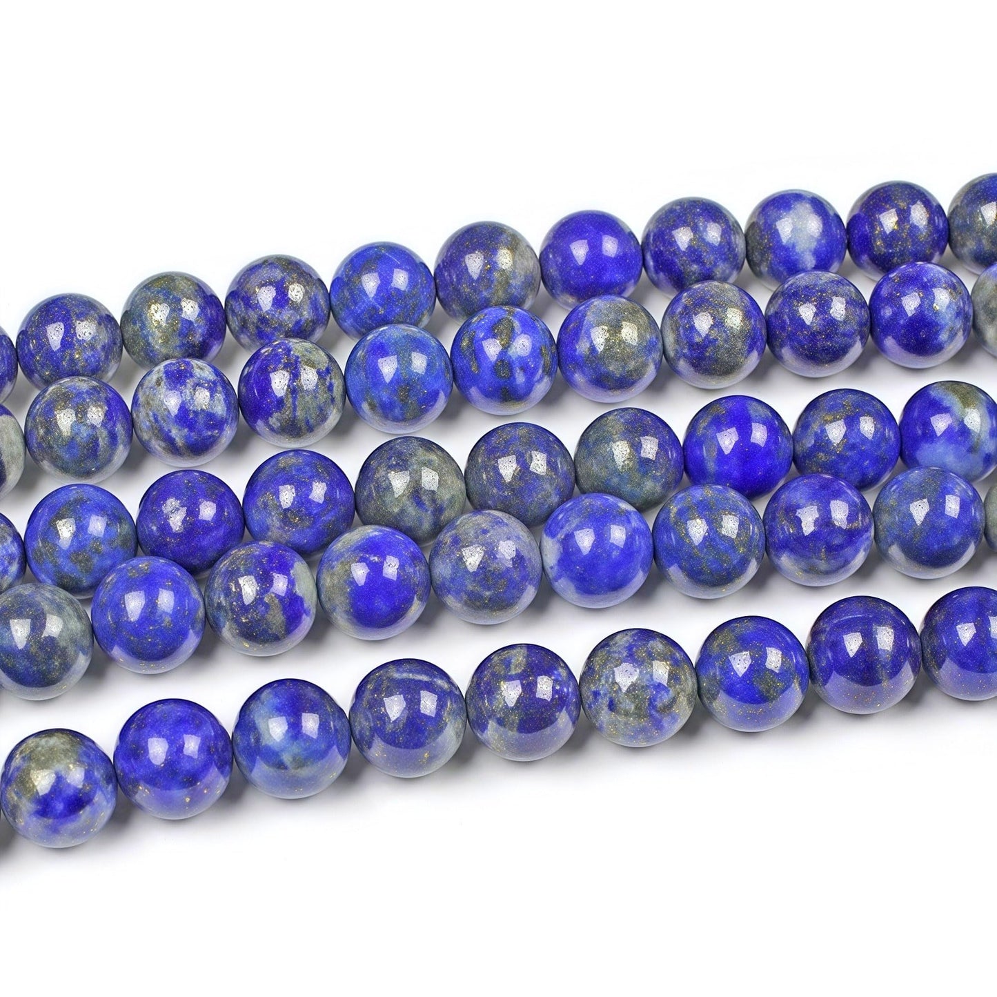 MJDCB Natural Lapis Lazuli Gemstone Loose Beads Round 10mm Energy Stone Healing Power for Jewelry Making