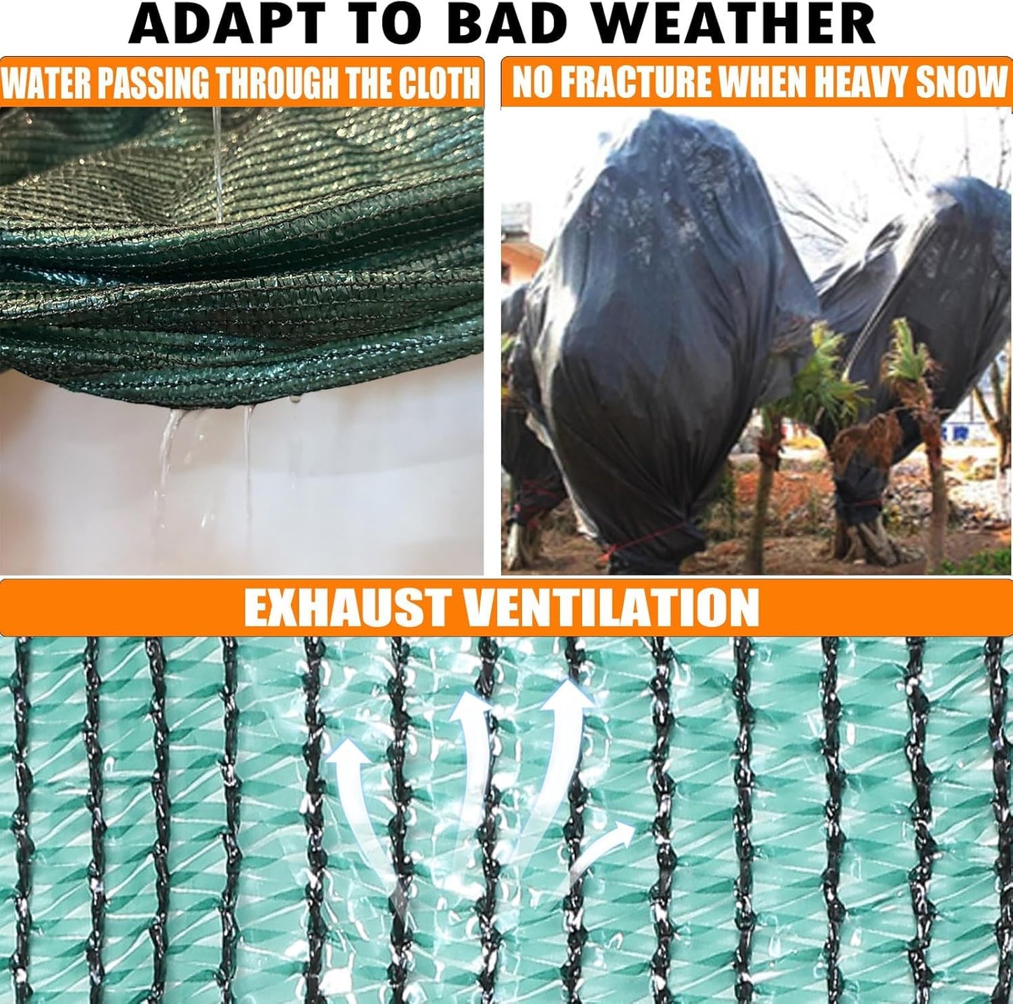 E.share 70% Green Colored Shade Cloth 6ft x 8ft Sun Shade Netting with Grommets, Breathable UV Block Balanced Shade for Garden Plants Patio Pergola Chicken Coop Kennel