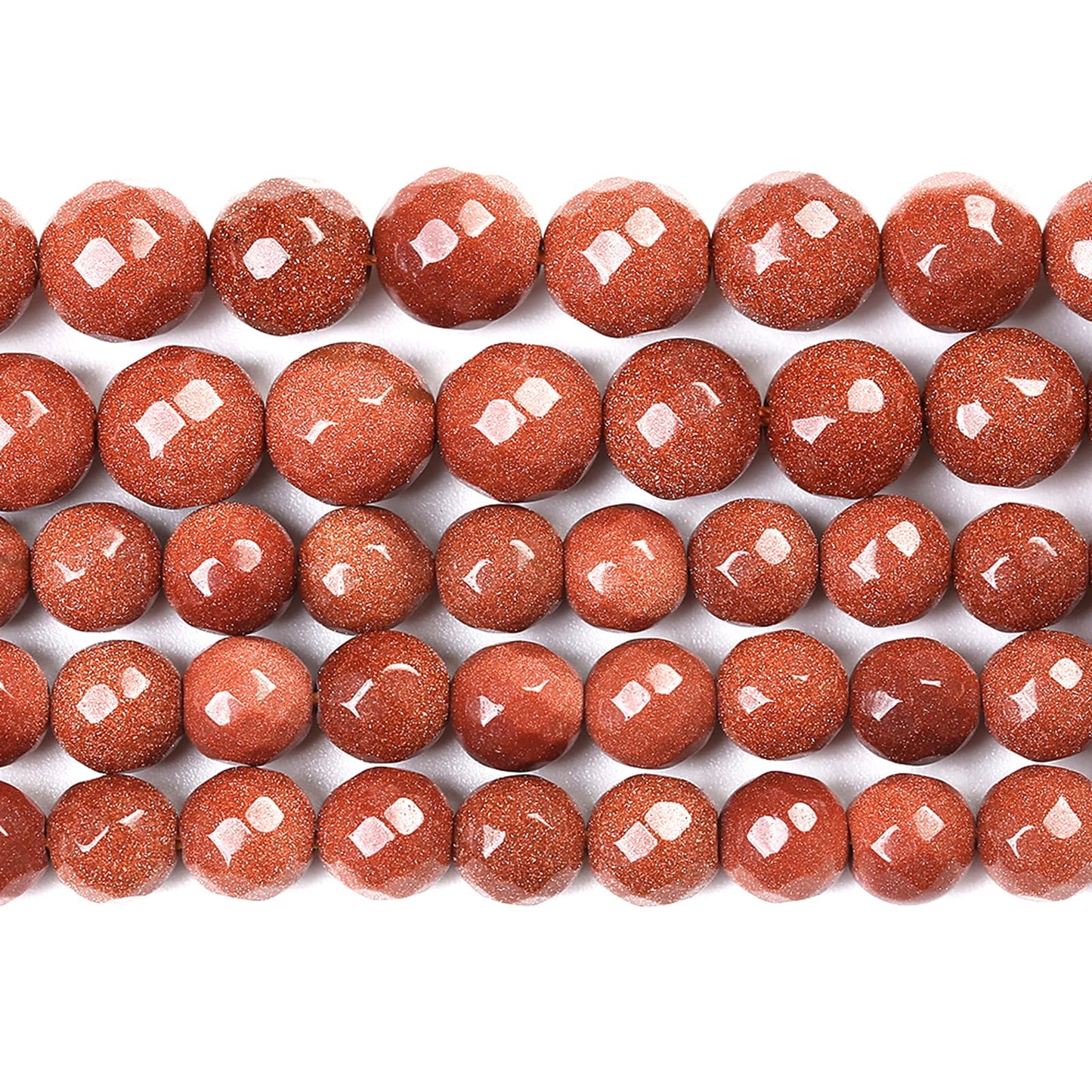 45pcs 8mm Natural Gold Sandstone Beads Faceted Stone Energy Healing Beads for Jewelry MakingDIY Bracelet Necklace Accessories 15" (8mm, Faceted Gold Sandstone)