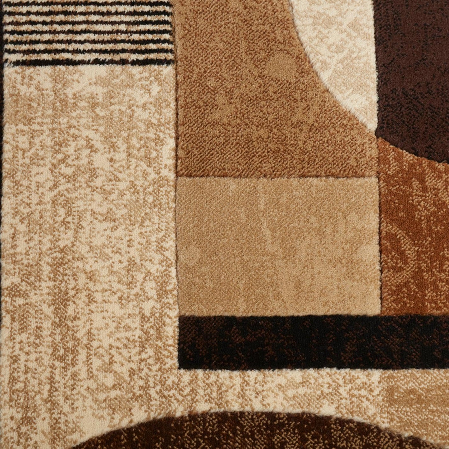 Home Dynamix Tribeca Jasmine Modern Area Rug, Abstract Brown/Beige 39" X 55"