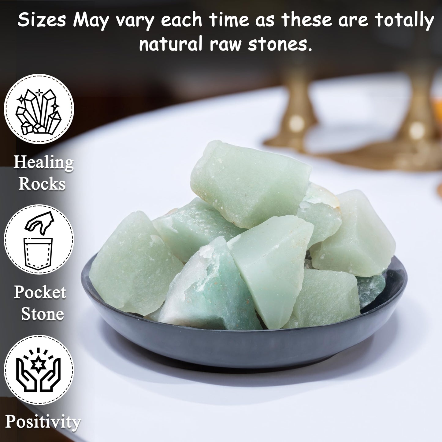 Crocon 1/4 LB Green Jade Rough Bulk Natural Stone Raw Gemstone Tumbling Cabbing Polishing Mining Chakra Balancing Reiki & Crystal Healing Good Luck Home Decor Gifts