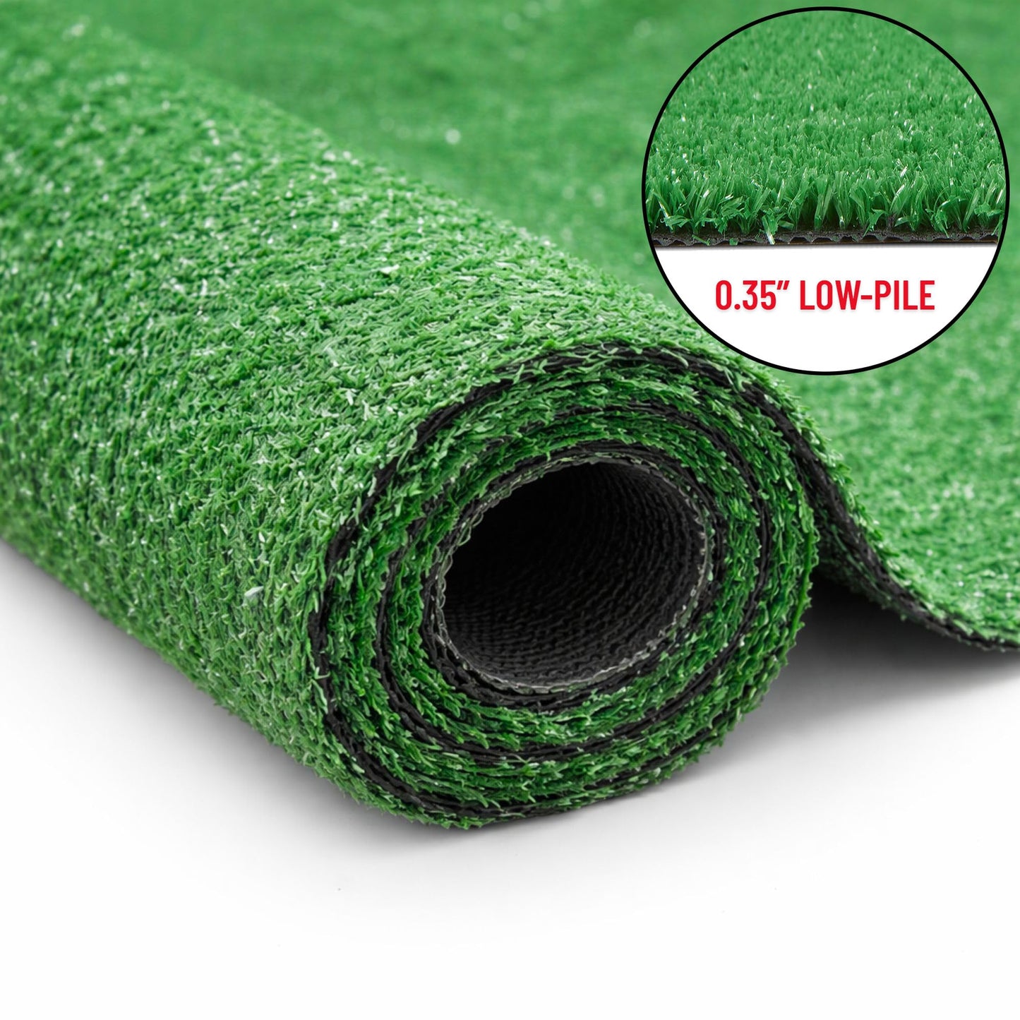 Ottomanson Artificial Grass Outdoor Rug for All-Weather Use, UV Fade Resistant Faux Turf with Drainage Holes, 7'10" x 9'10"