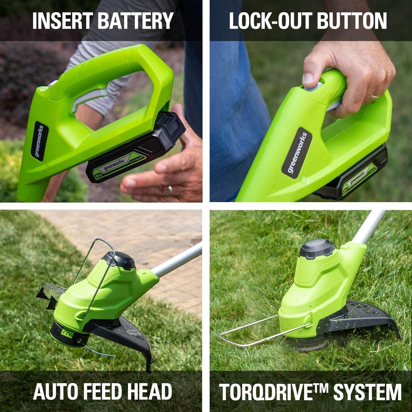 Greenworks 48V (24V x 2) 20" Cordless Battery Mower, 12" String Trimmer/Edger, & 320 CFM Blower Combo Kit w/ (2) 4.0Ah Batteries, (1) 2.0Ah Battery & Chargers