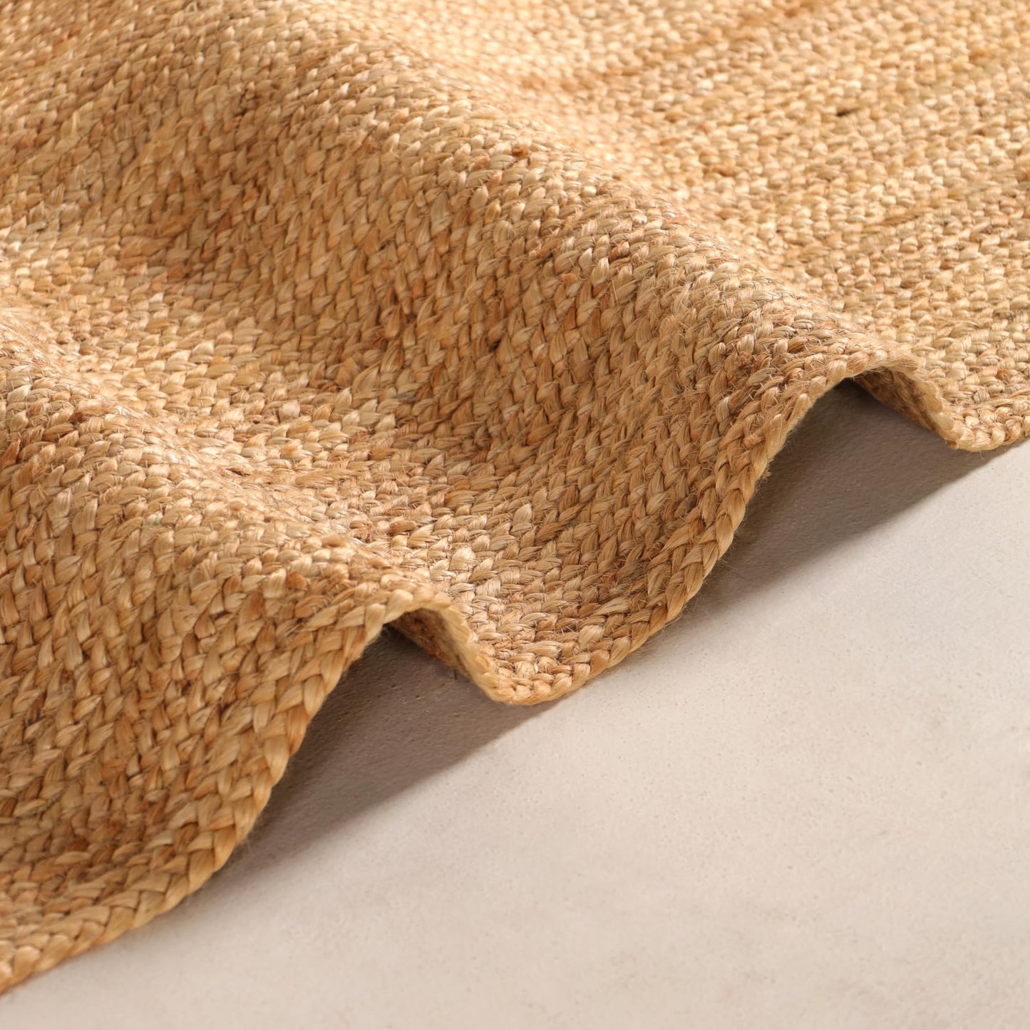 VEVARA HOMES Hand Braided 8'x10' Jute Area Rug - Premium Eco Friendly Natural Fiber Farmhouse Style Rugs for Living Room, Bedroom, Dinning Room, Hallway, Office