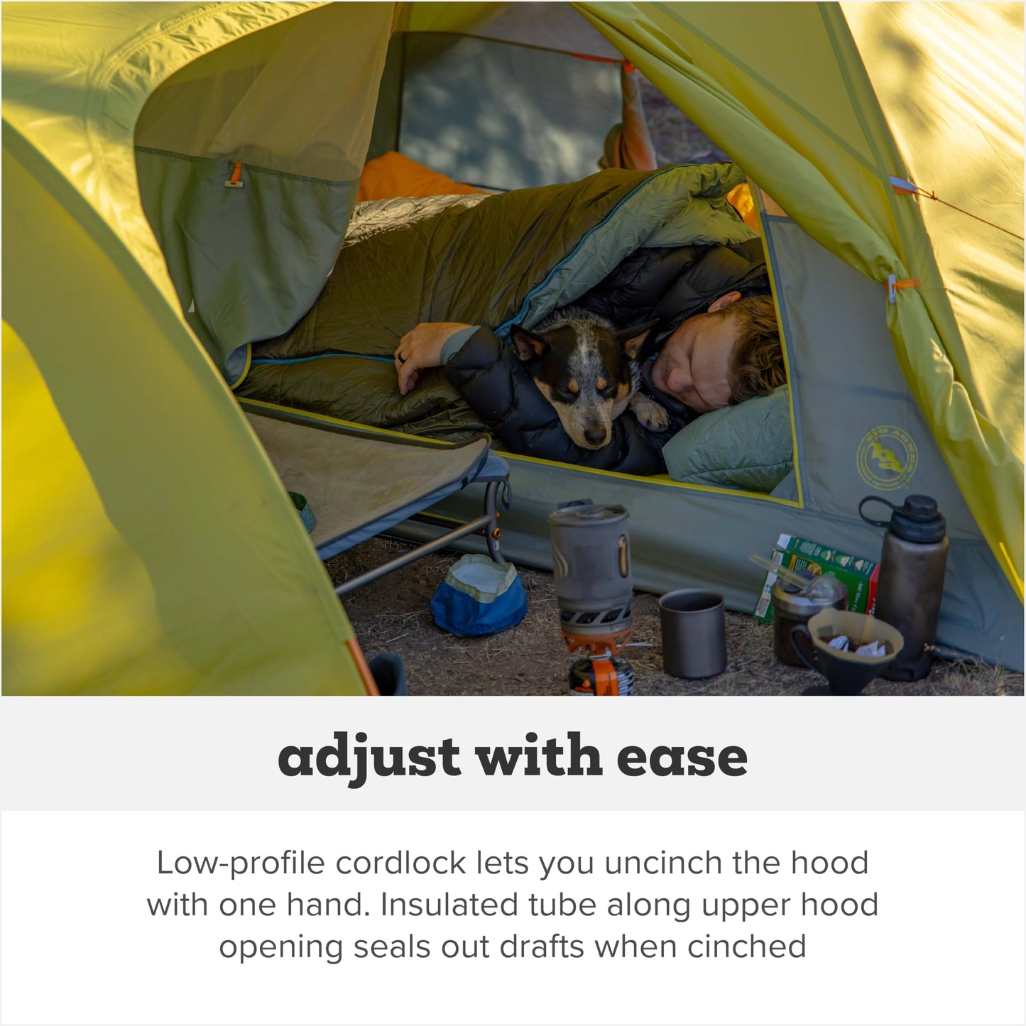 Big Agnes Anthracite - Backpacking Sleeping Bag, 3 Season, Lightweight, Compact, Olive Night/Chinois Green, 30 Degree (Left-Zip), Regular