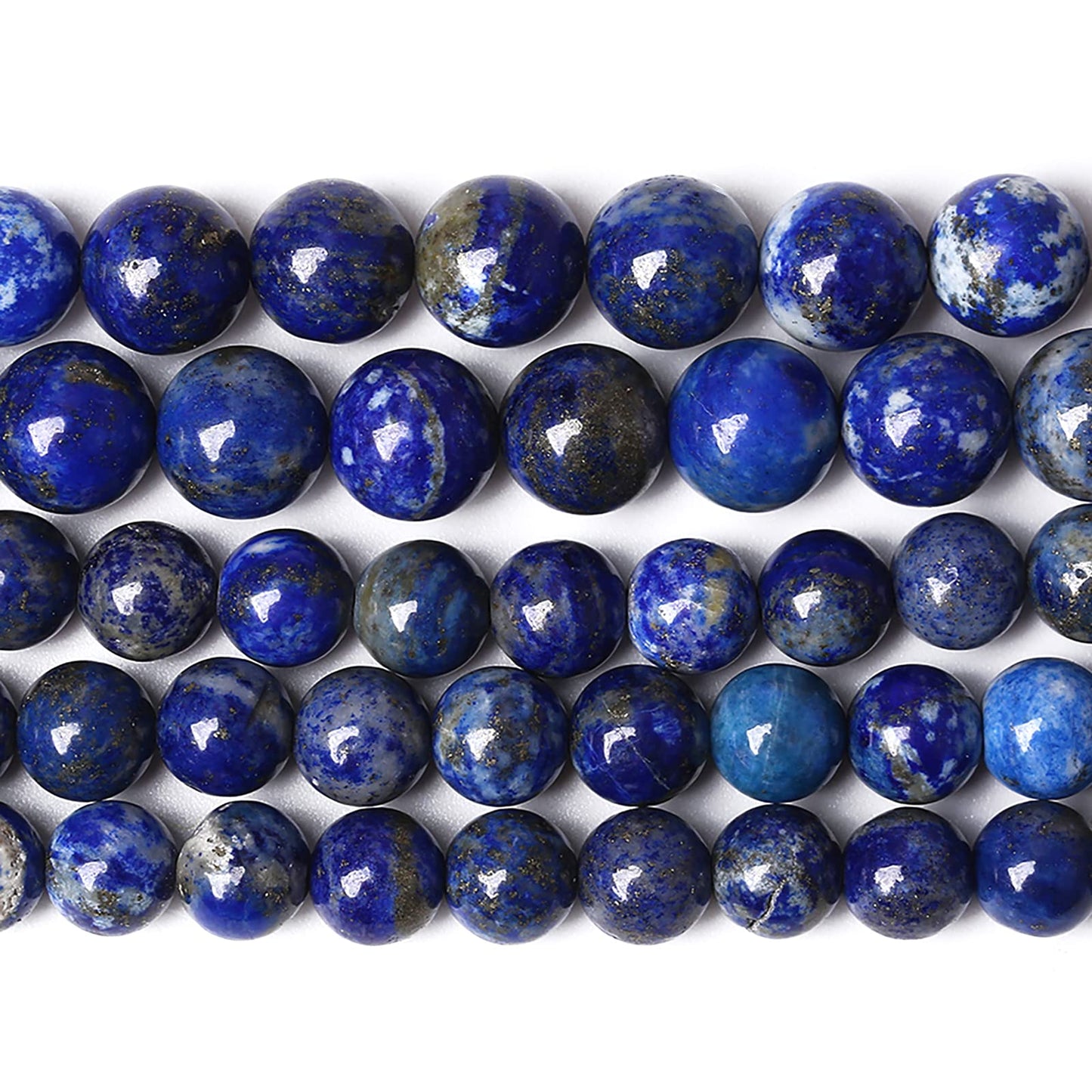 60PCS 6mm Natural Lapis Lazuli Gemstone Blue Stone Round Loose Spacer Beads for Jewelry Making DIY Bracelet Necklace 15 Inch,Energy Stone Healing Power (6mm, Lapis Lazuli)