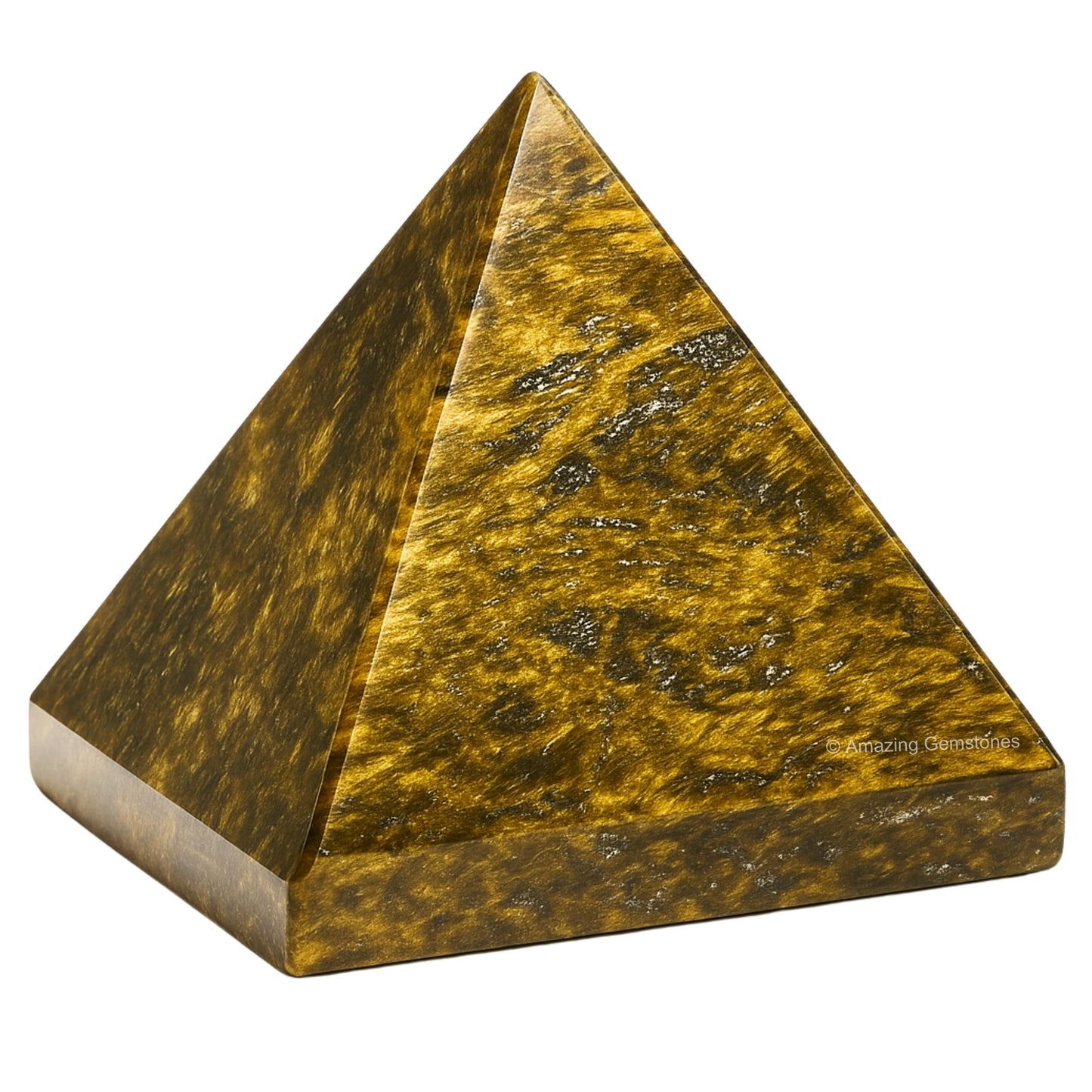 Amazing Gemstone Bronzite Pyramid Crystal Healing Stones - 2" Great Pyramid Figurine of Natural Stone Pyramid for Meditation, Reiki, Chakra Balancing and Crystal Pyramids Grid