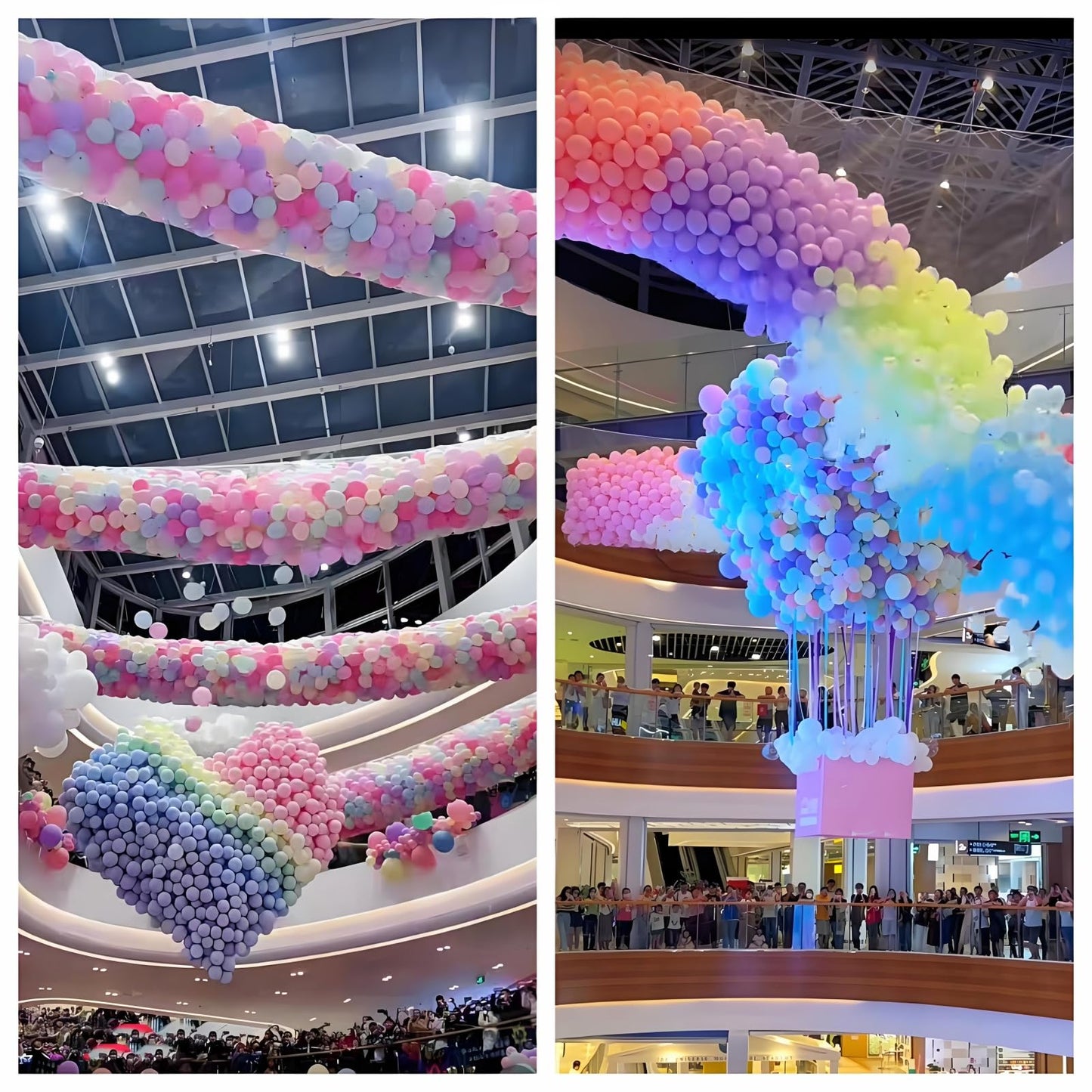 Balloon Release Net Kit - 200 Balloons 15.74x3.28 Ft, Balloon Drop Net for Ceiling Release for New Year Eve Party, Birthday, Graduation, Wedding,Celebration, Family Reunion Decorations