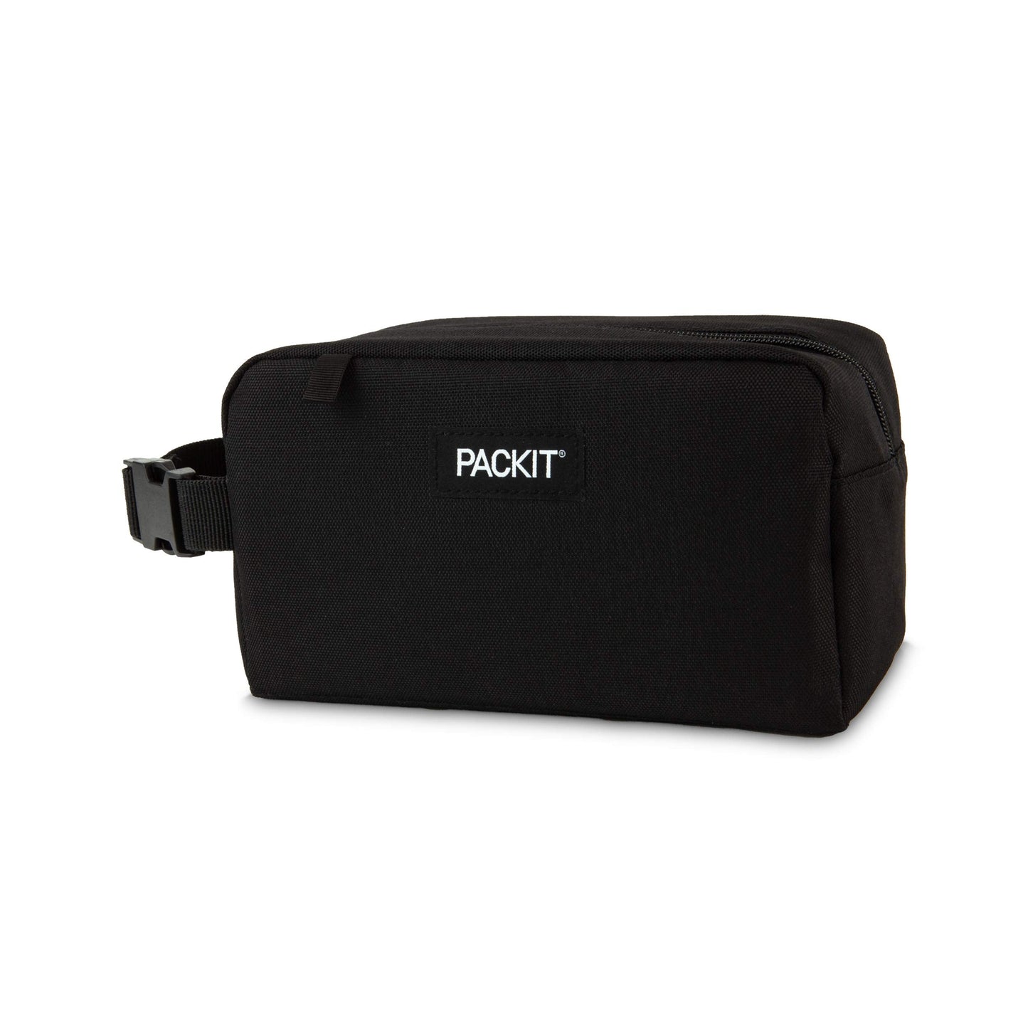 PackIt(R) Freezable Snack Box, Black, Built with EcoFreeze(R) Technology, Collapsible, Reusable, Zip Closure with Buckle Handle, Perfect All Ages and Fresh Snacks on the go