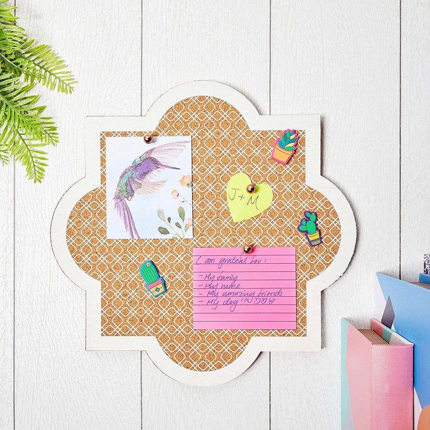 Stockroom Plus Cork Board Wall Organizer - Self-Healing Bulletin Board - Cute Office Wall Organizer - Peel & Stick Pin Panel - 12 x 12 in, Adhesive Mount