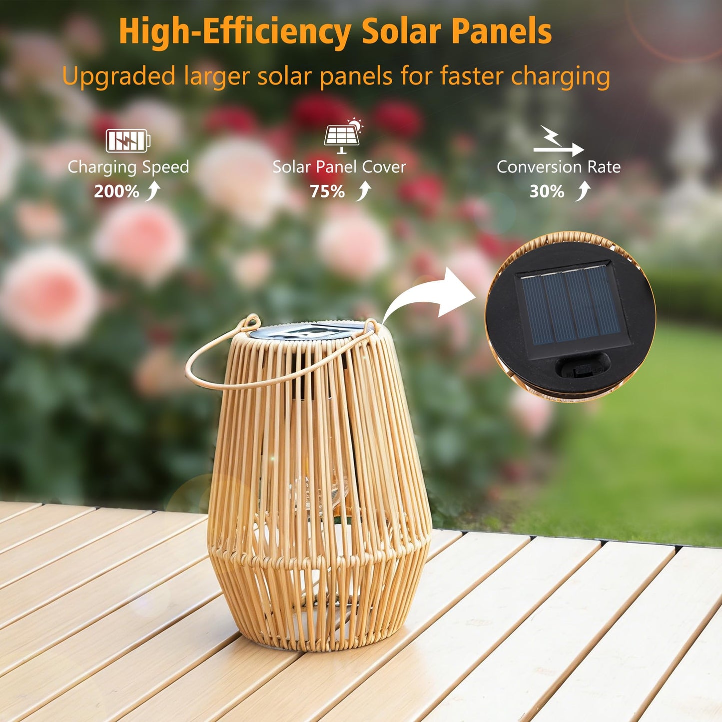 Solar Lanterns Outdoor Waterproof, Hanging Solar Lanterns Outdoor Gifts for Women Mom Grandma LED Garden Decor for Yard, Patio, Backyard, Porch, Trees, Lawn, Pathway (2 Pack)