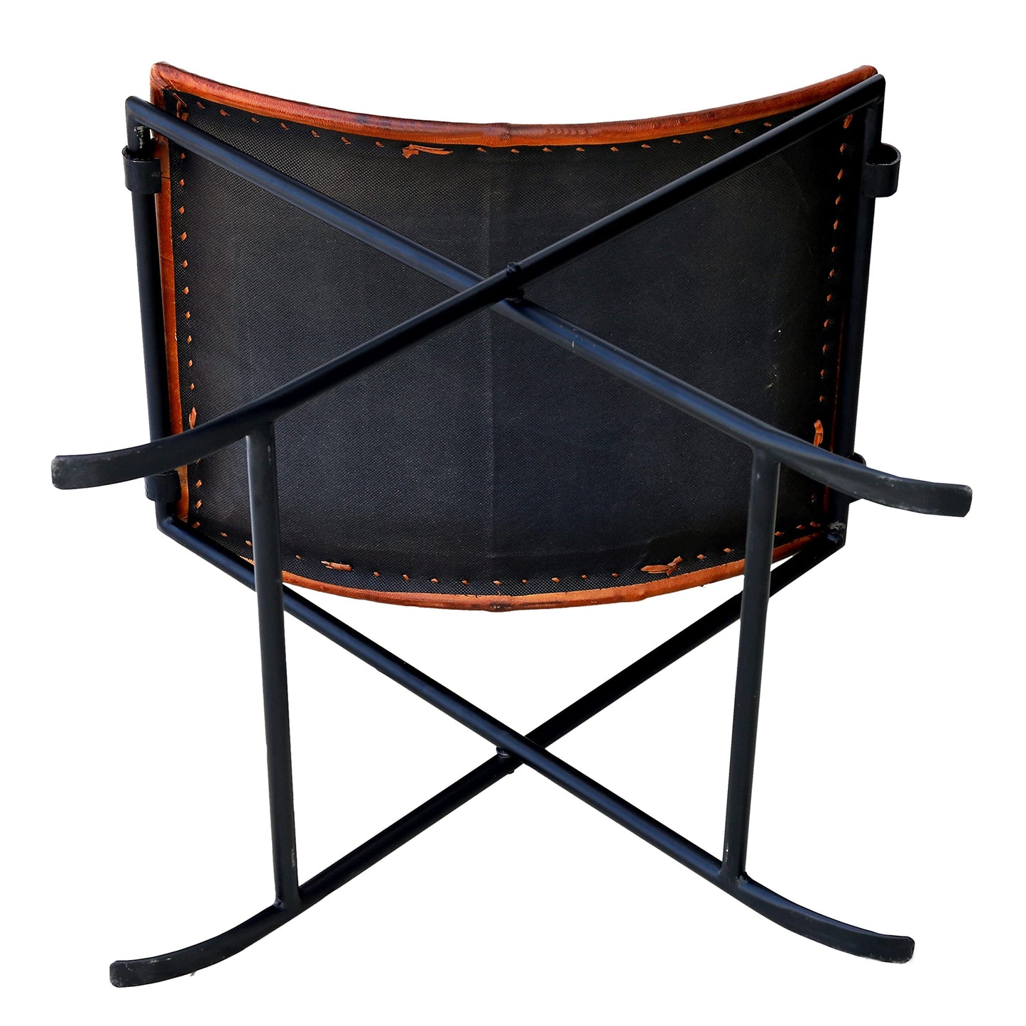 cuero Melton Leather Stool Side Stich Classical Side Stich Stool Bench (Brown)