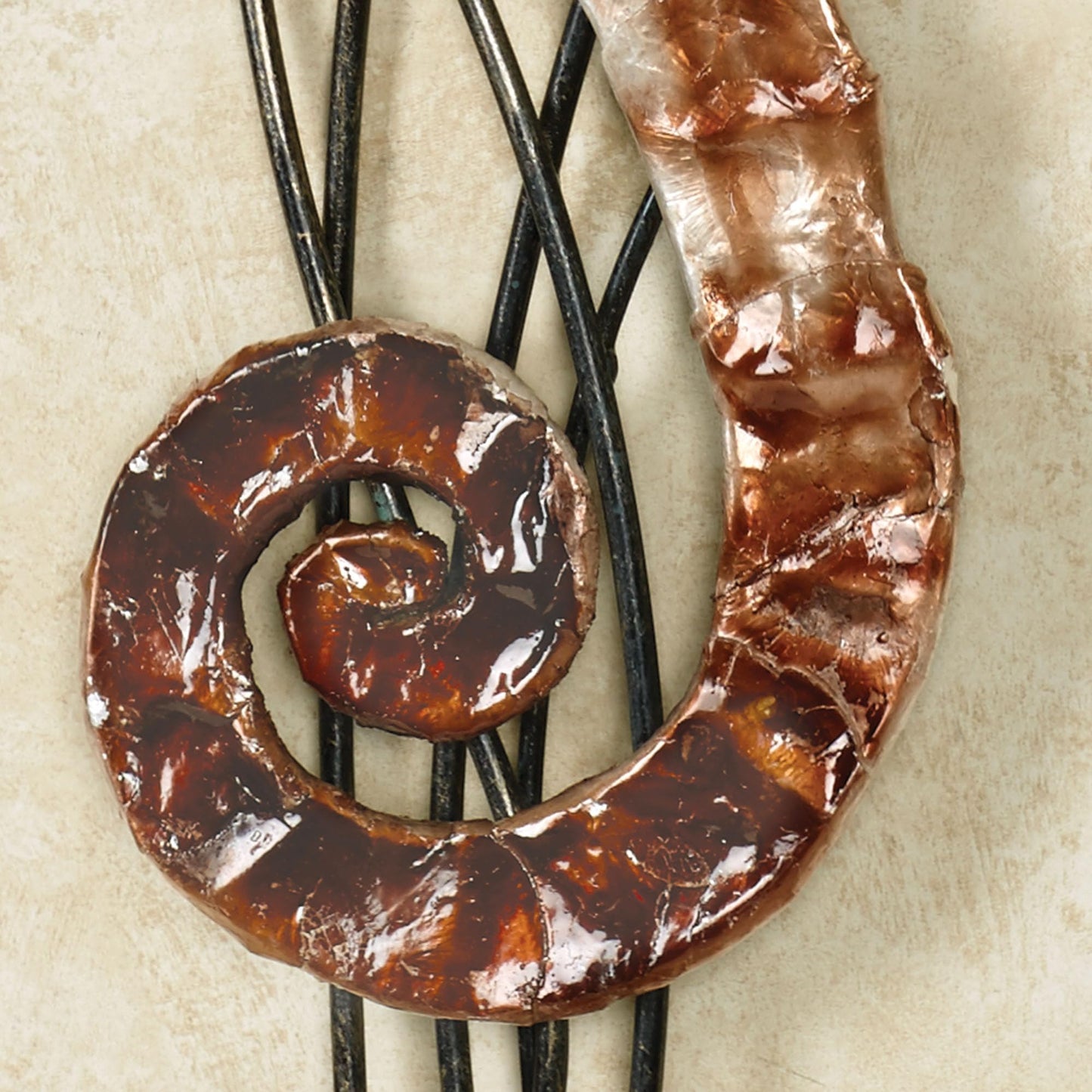 Touch of Class Atlantic Seahorse Metal Wall Sculpture Brown One Size - Coastal Style - Ocean Theme Decor - Metal and Capiz Shell Nautical Beach Themed Art for Bathroom, Bedroom - 31 Inches High