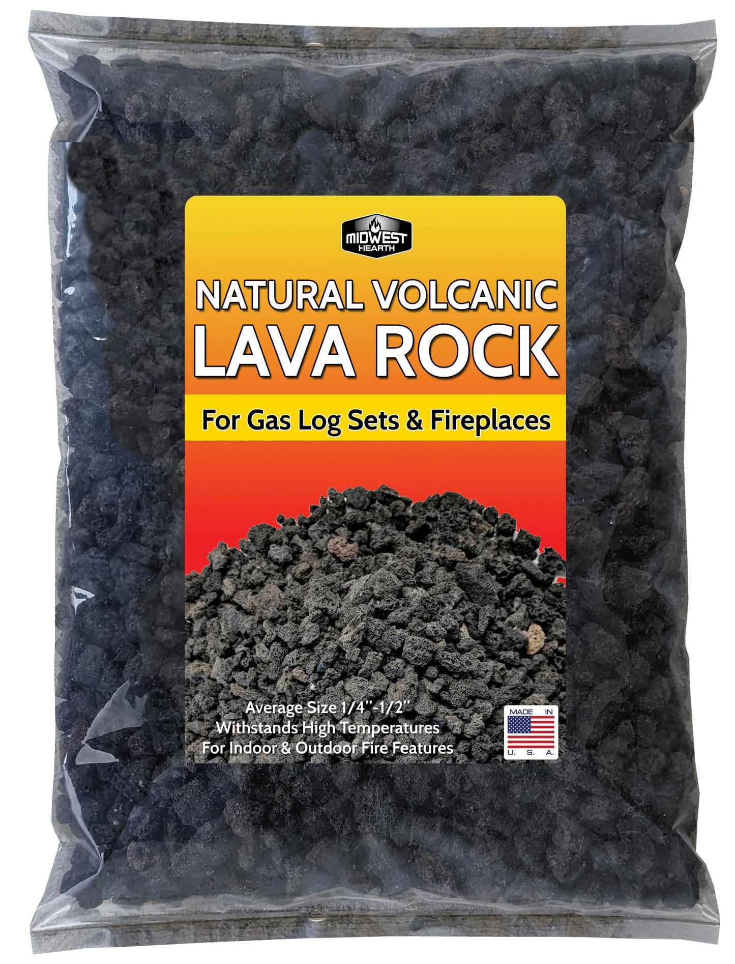 Midwest Hearth Natural Lava Rock Granules for Gas Log Sets and Fireplaces (10-lb Bag)