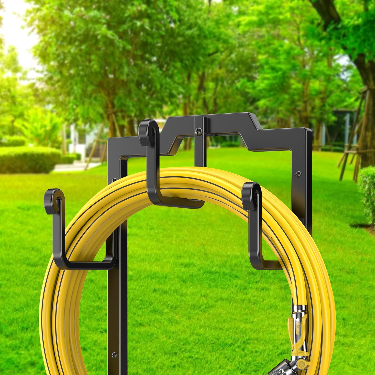 Skycarper Garden Hose Reel Holder Water Hose Hanger Organizer Stand,Black
